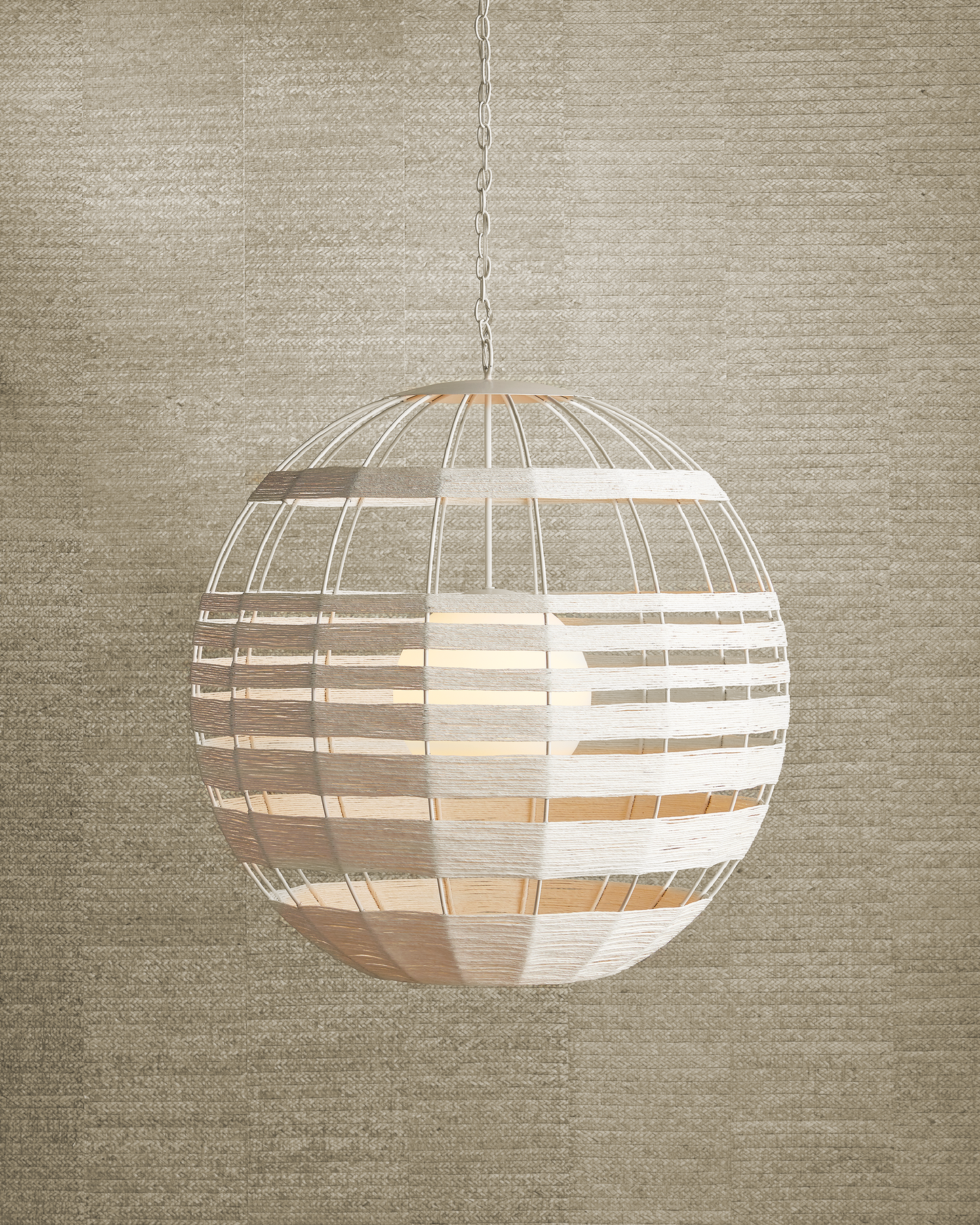 Lapsley White Orb Chandelier.