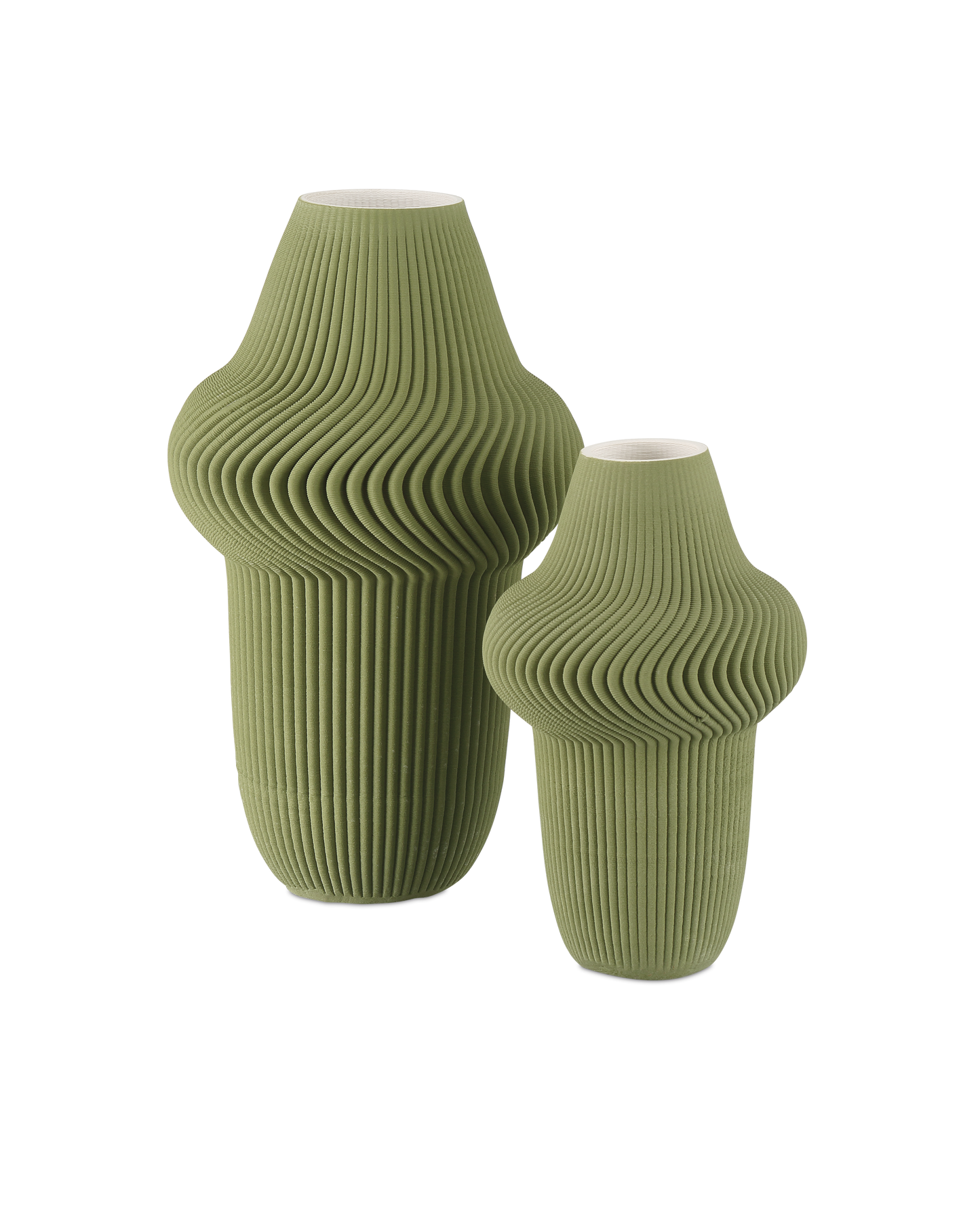 Green Plisse Medium Vase.