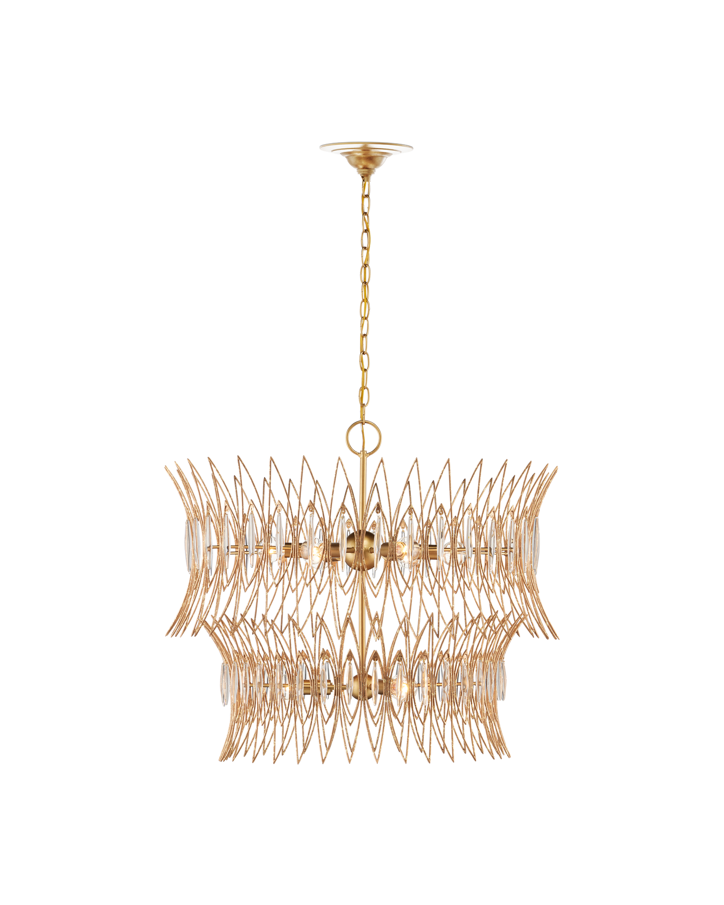 Marquise Medium Gold Chandelier.