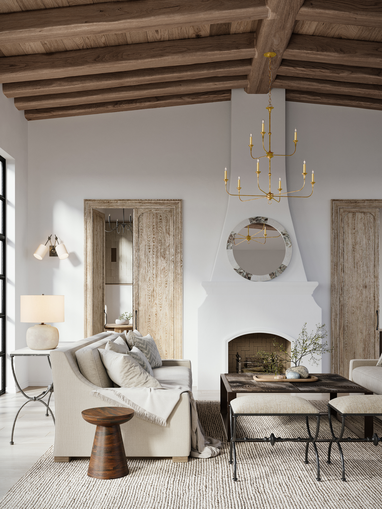 Nottaway Two-Tier Gold Chandelier.