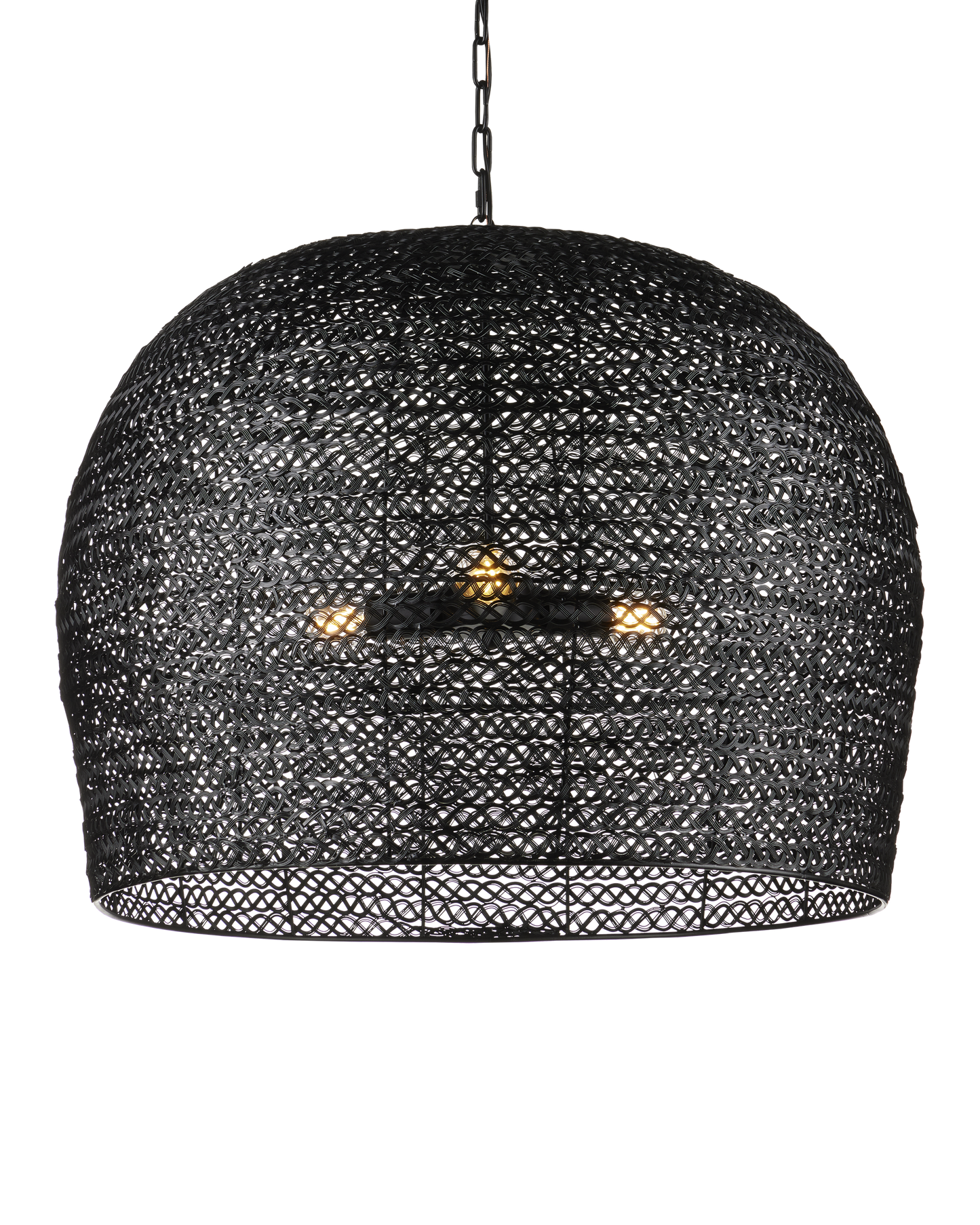Piero Large Black Chandelier.