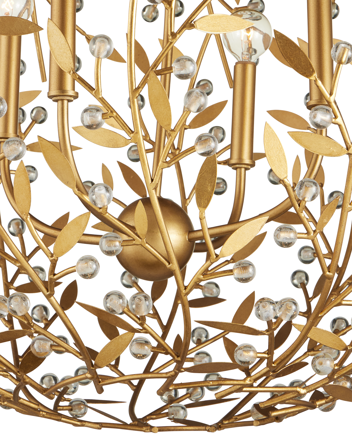 Secret Garden Gold Orb Chandelier.