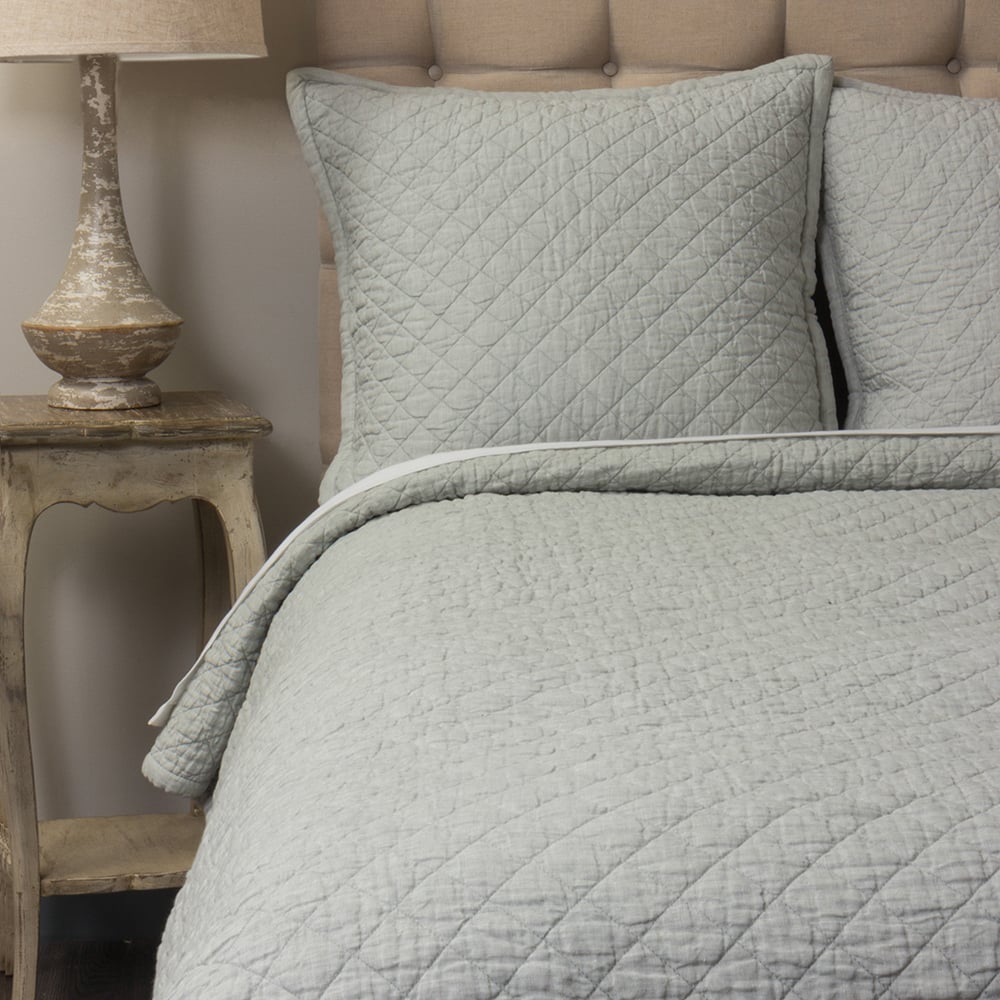 Dale Linen Bedding - Sea Glass.