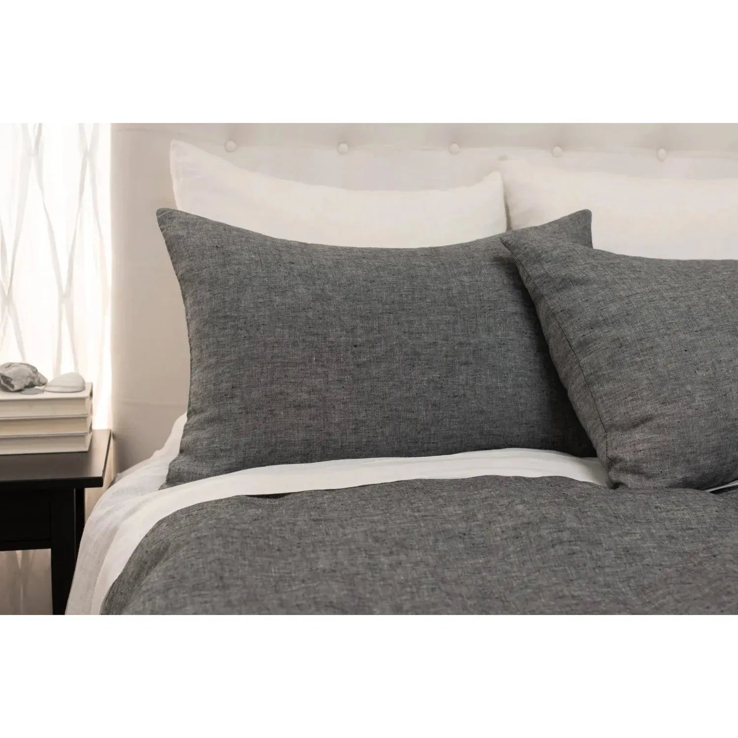Damara Asphalt Duvet Cover - King.