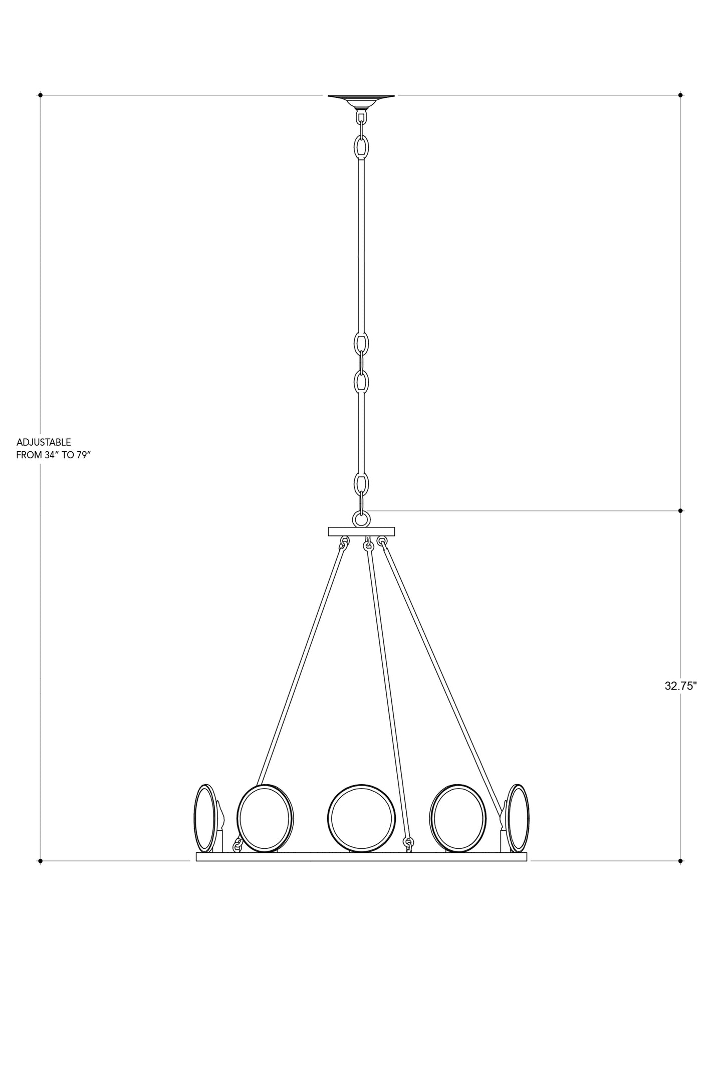 MarjieScope Brass Chandelier.