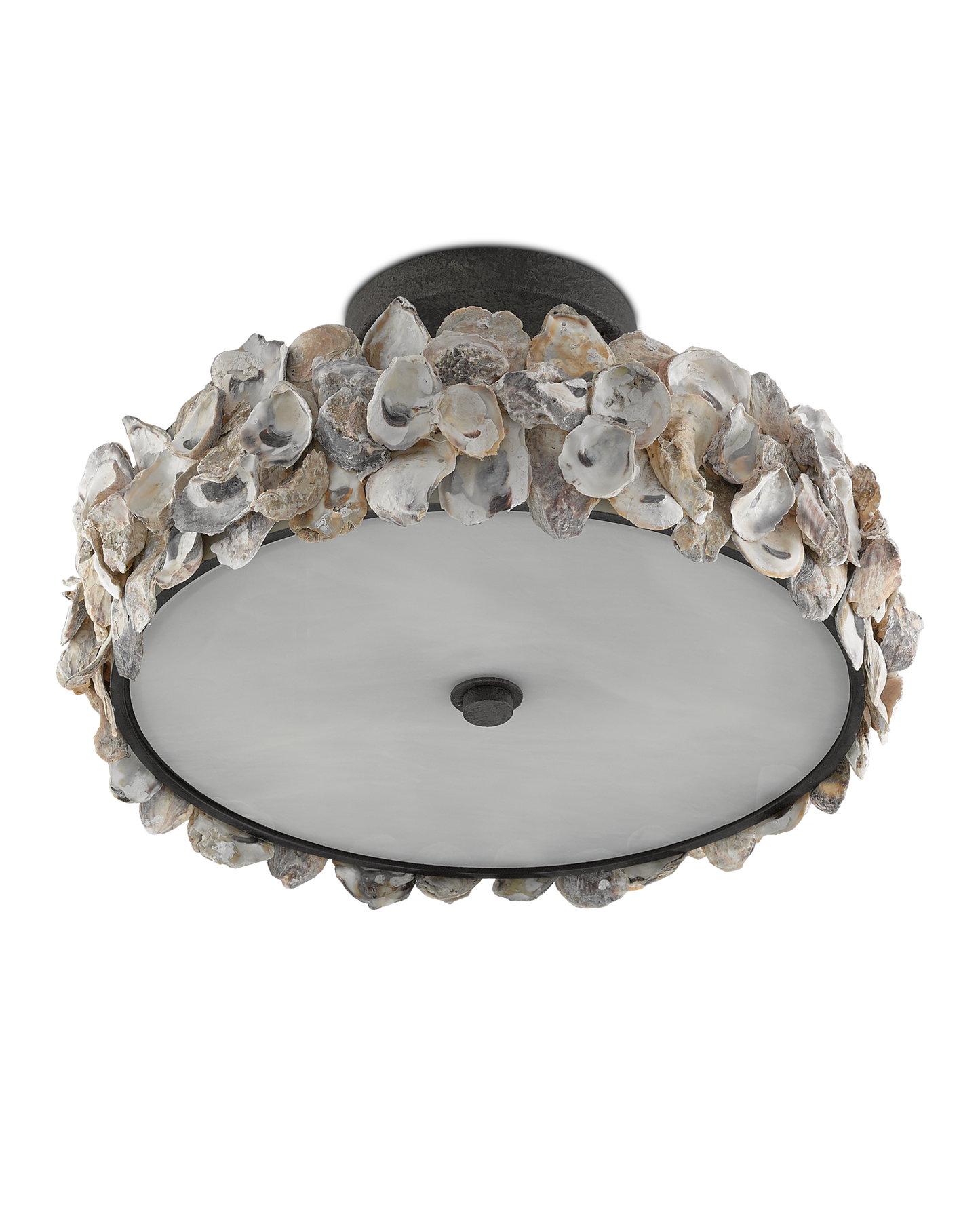 Oyster Shell Semi-Flush Mount.