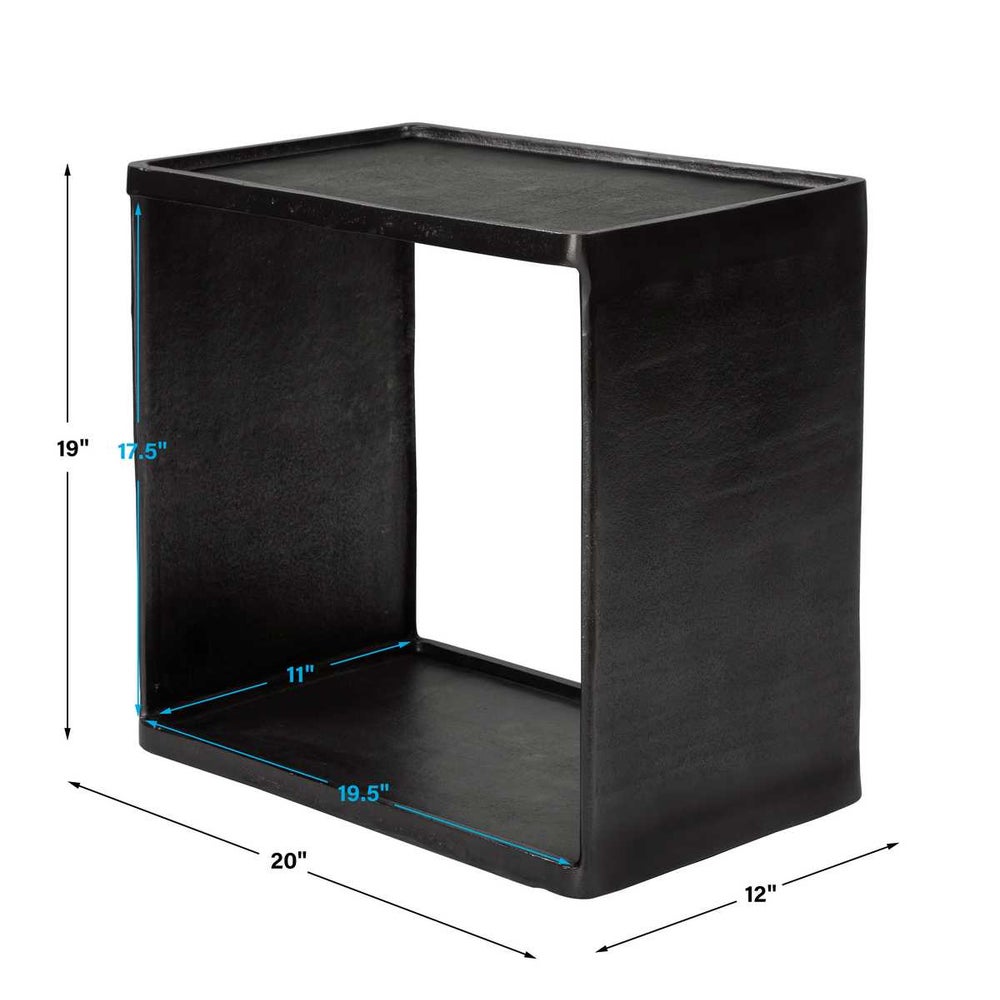Derwent Side Table - Dark Nickel.