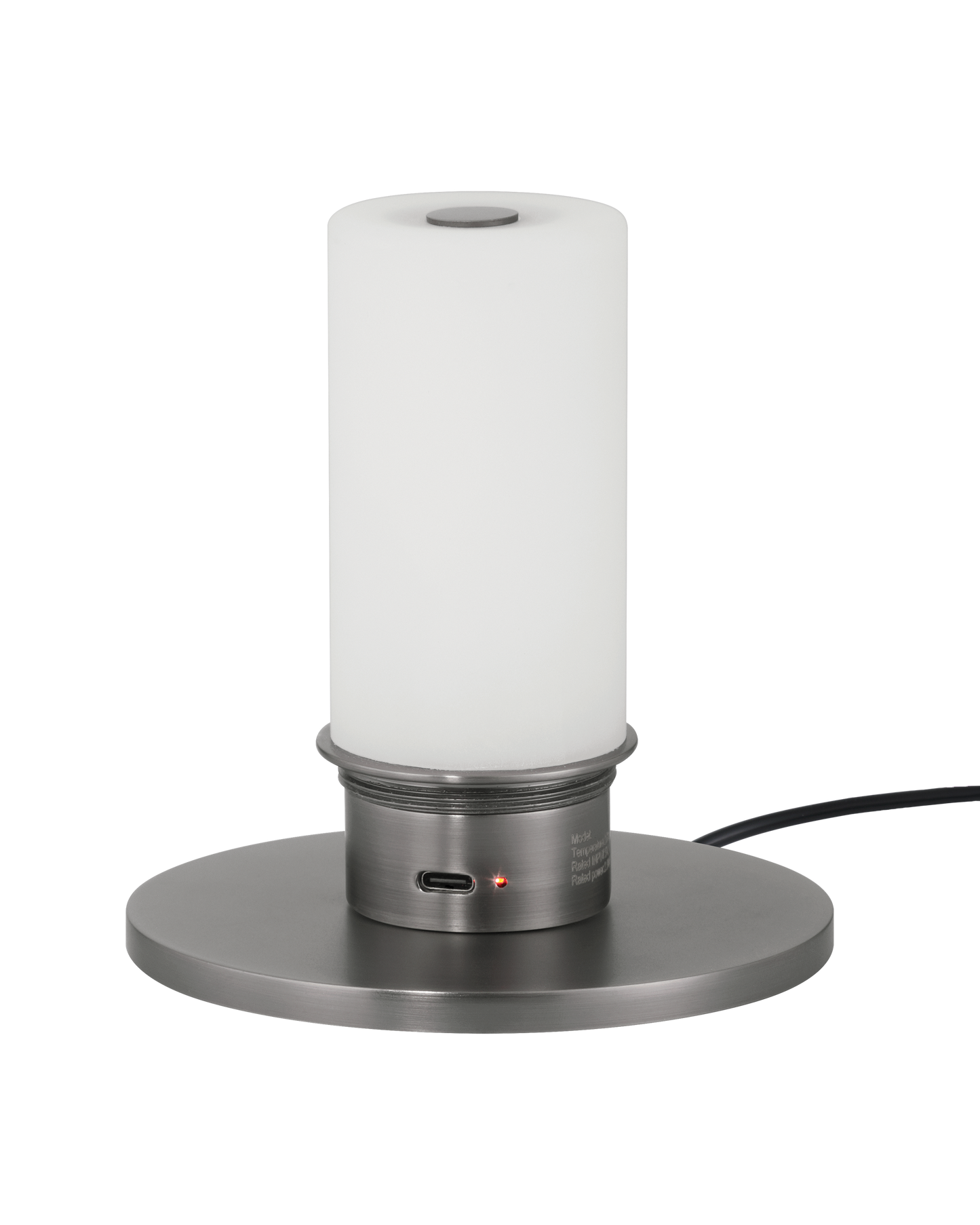 Galavant Nickel Cordless Table Lamp.