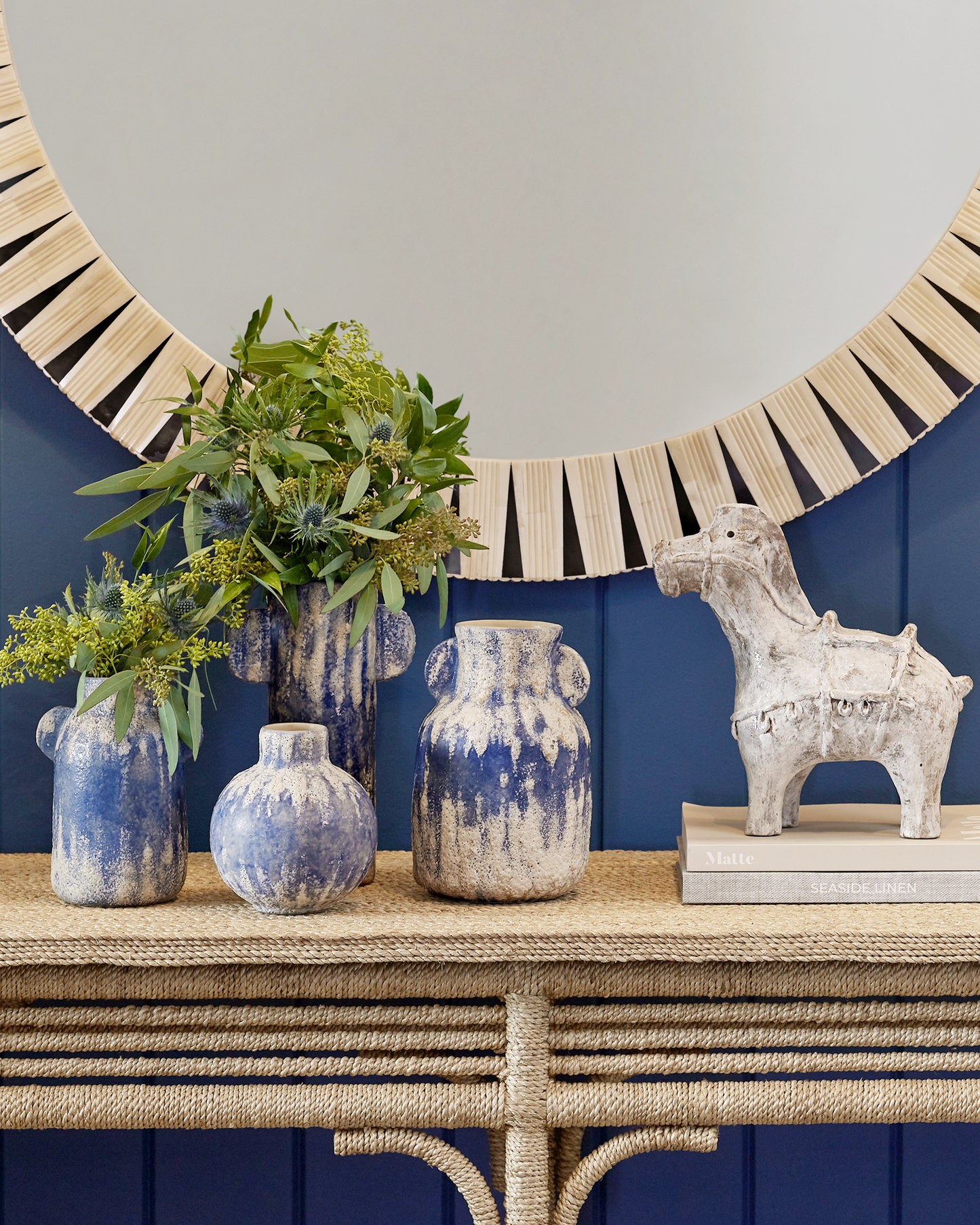 Paros Blue Vase Set of 4.