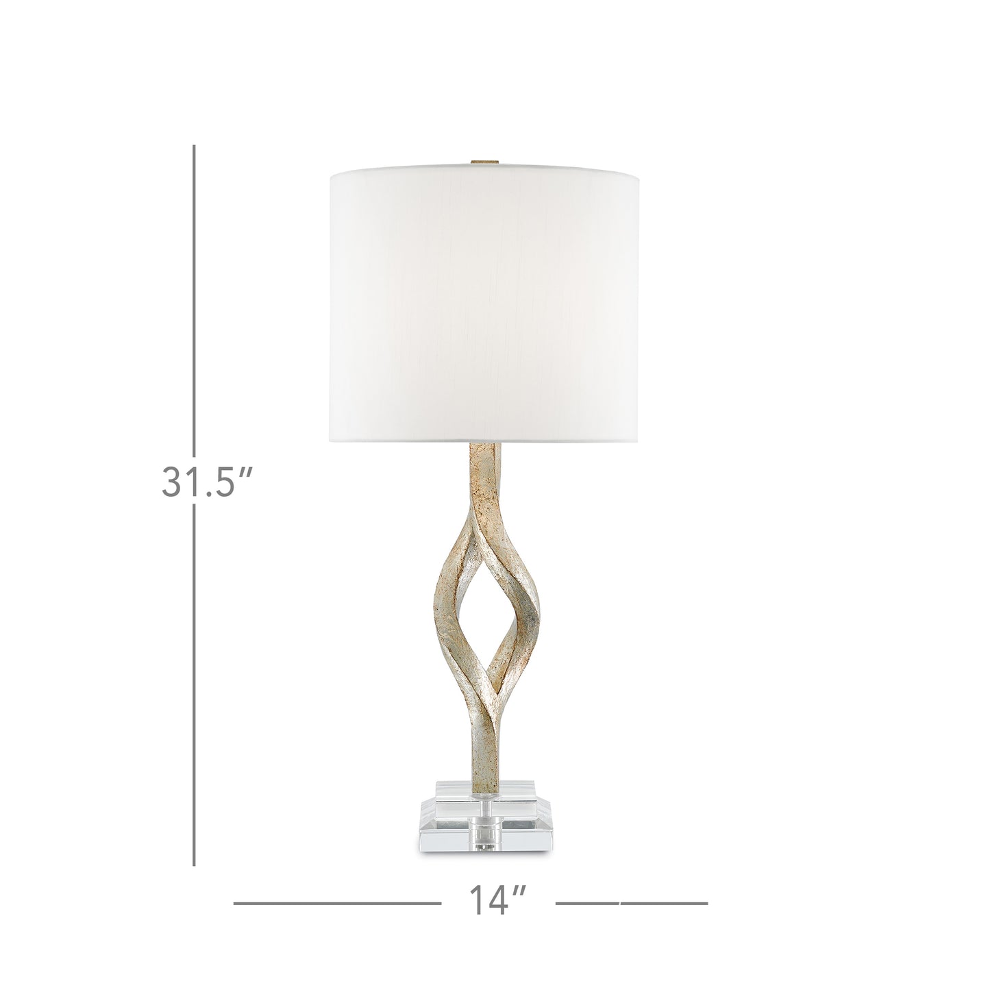 Elyx Silver Table Lamp.