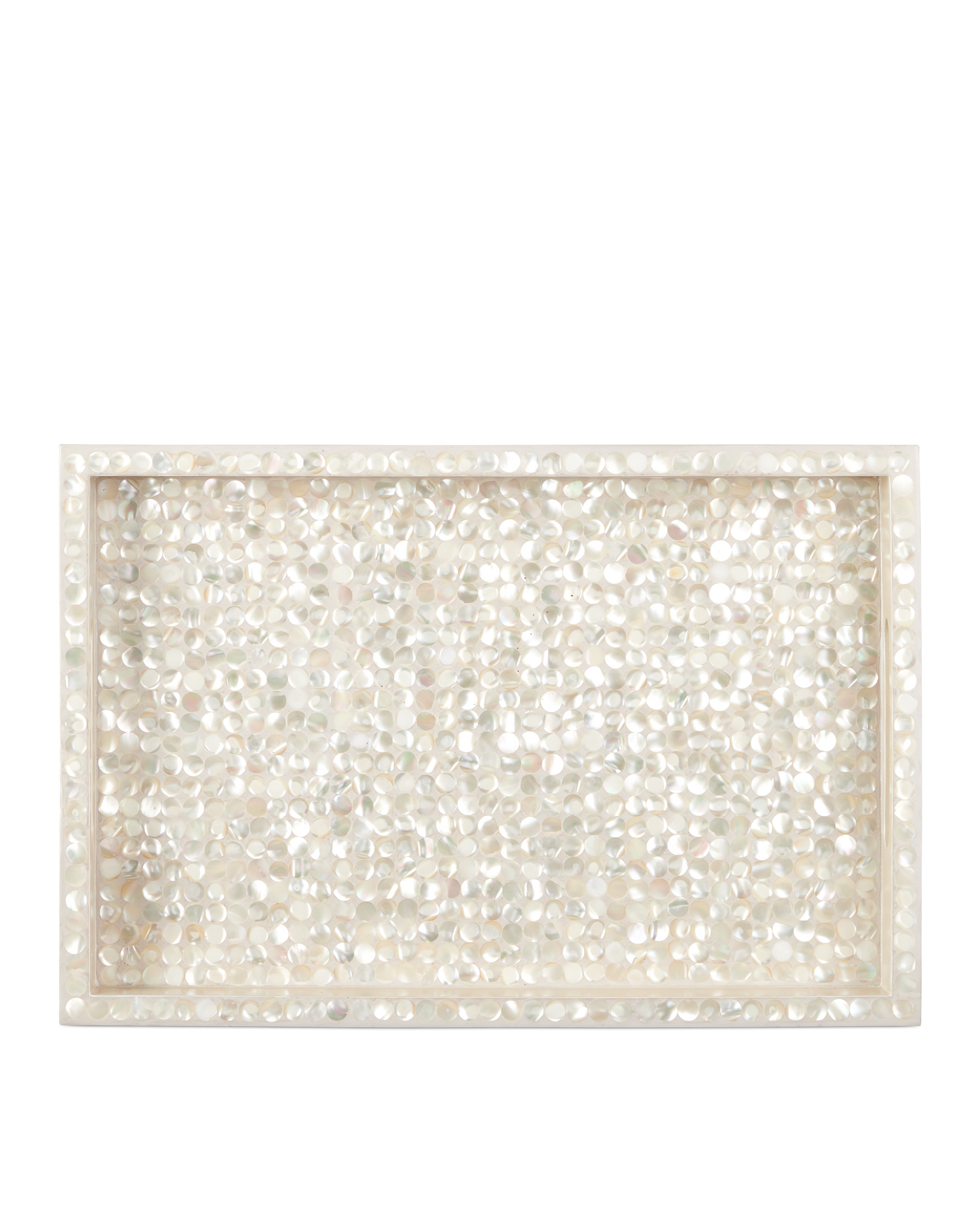 Gerri Dot Mother of Pearl Tray Set of 2.