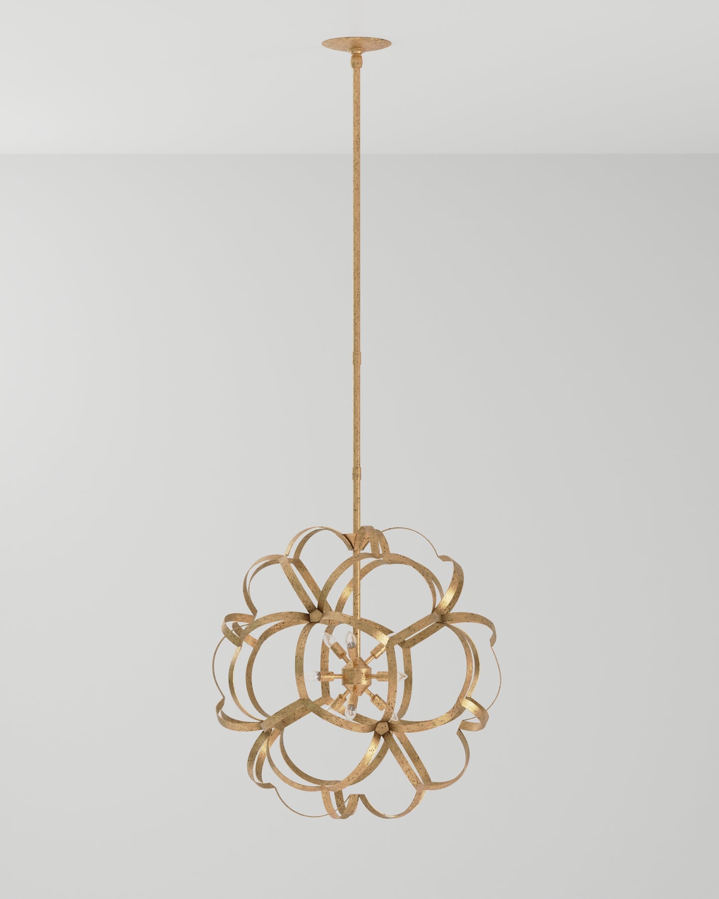 Sappho Gold Orb Chandelier.