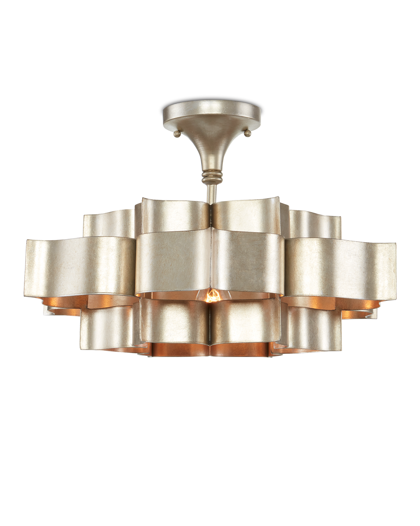 Grand Lotus Small Silver Chandelier.