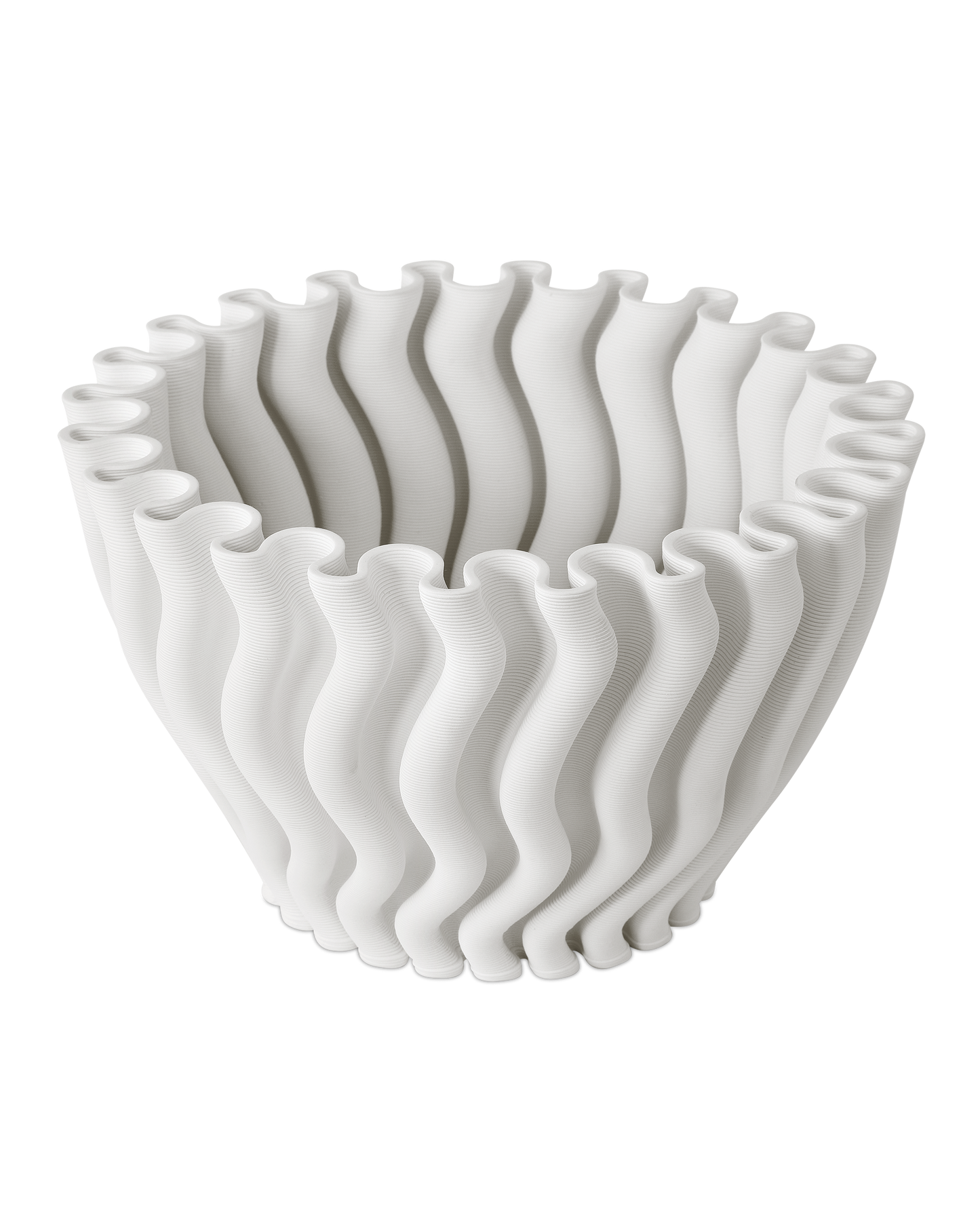 Ripple White Vase.