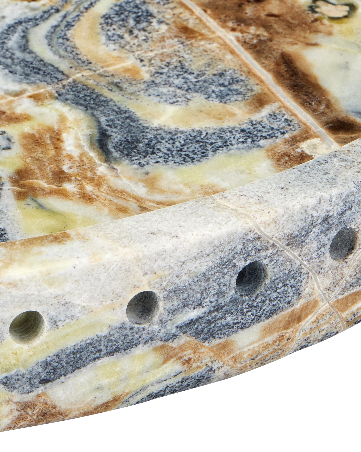 Freya Floral Jade Marble Tray.