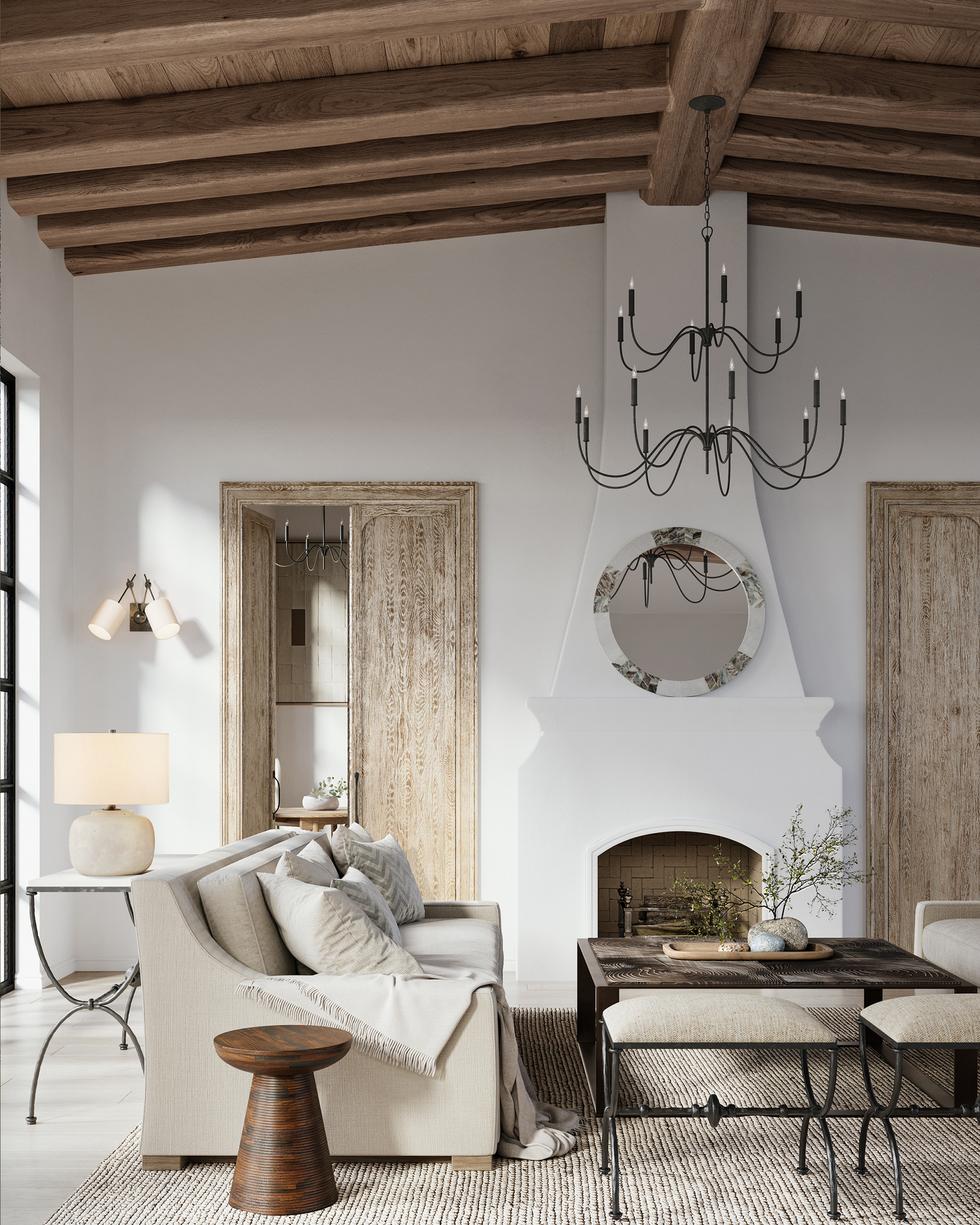 Tirrell Medium Black Chandelier.