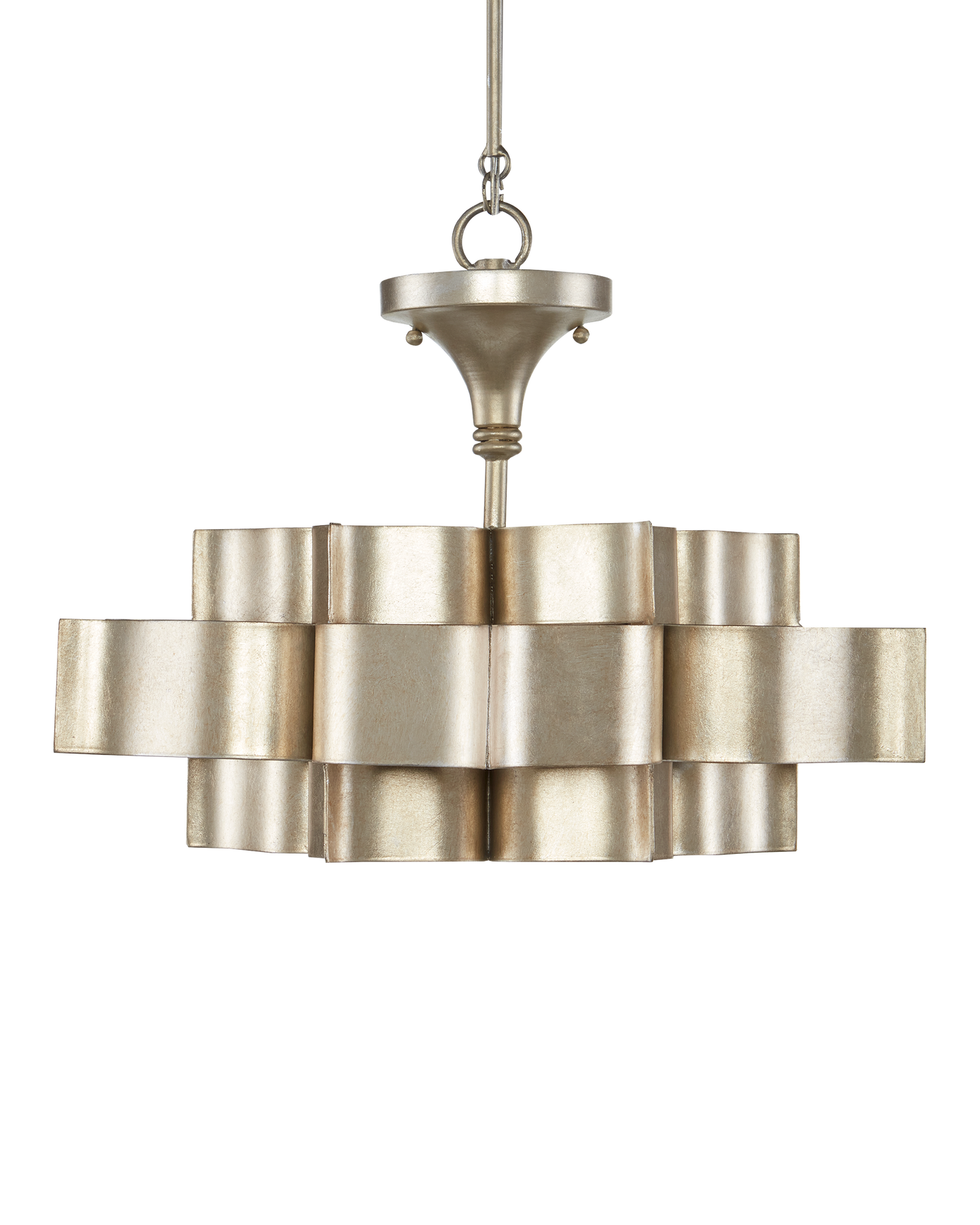 Grand Lotus Small Silver Chandelier.