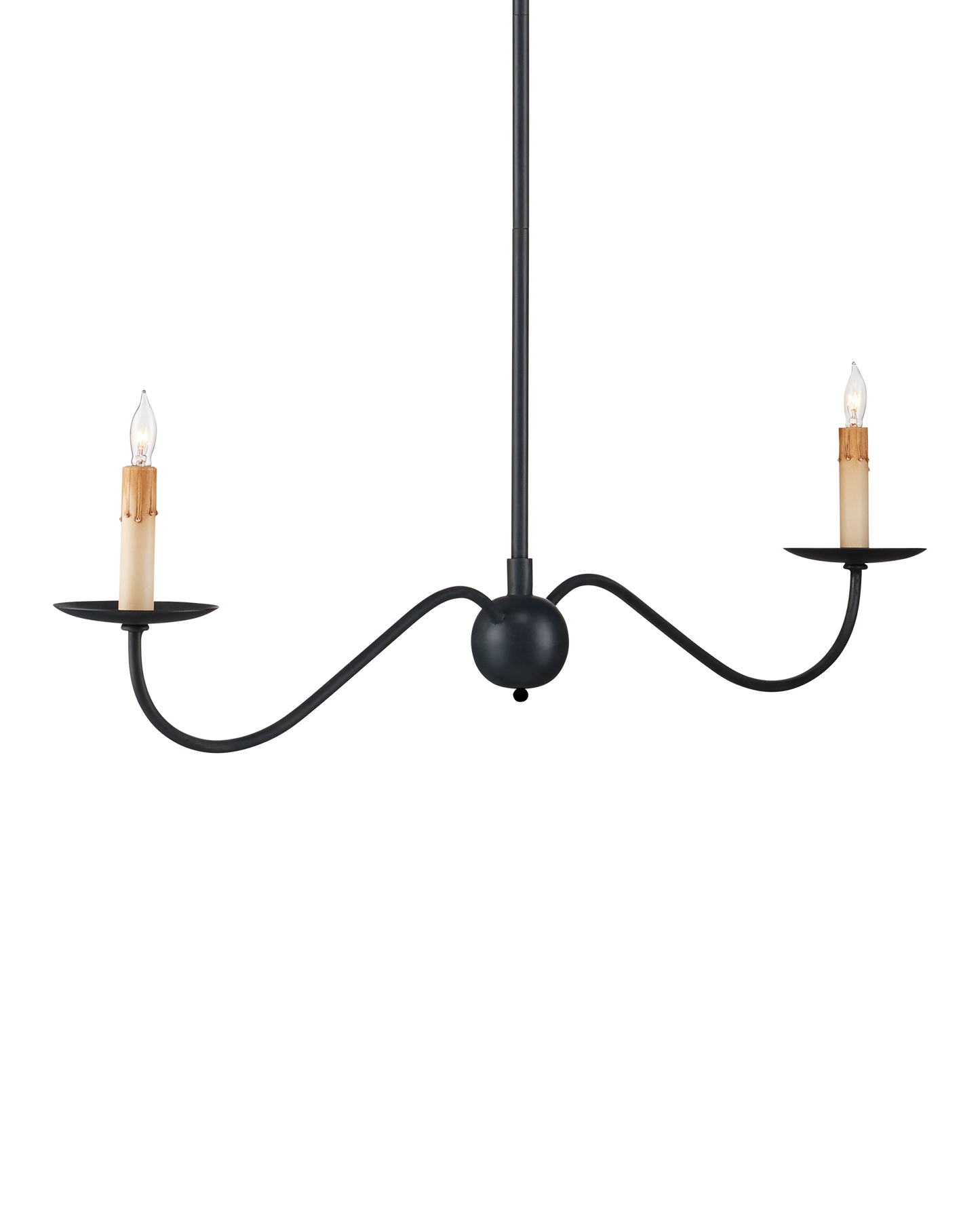 Saxon Black Linear Chandelier.