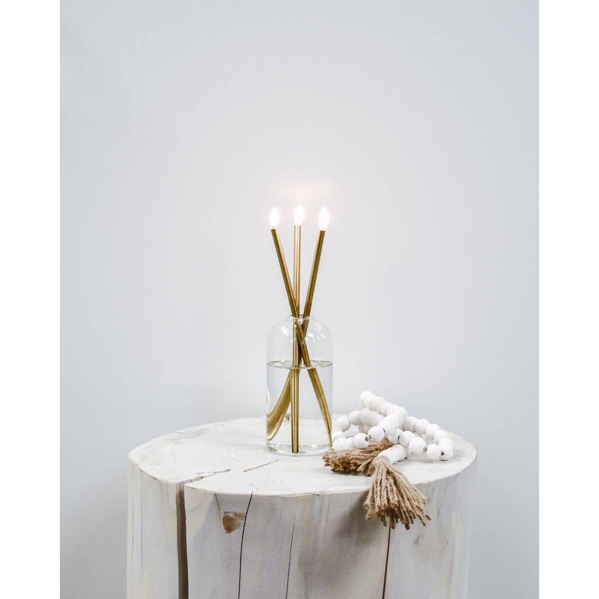 Gold Everlasting Candle – Reusable Steel Candles.