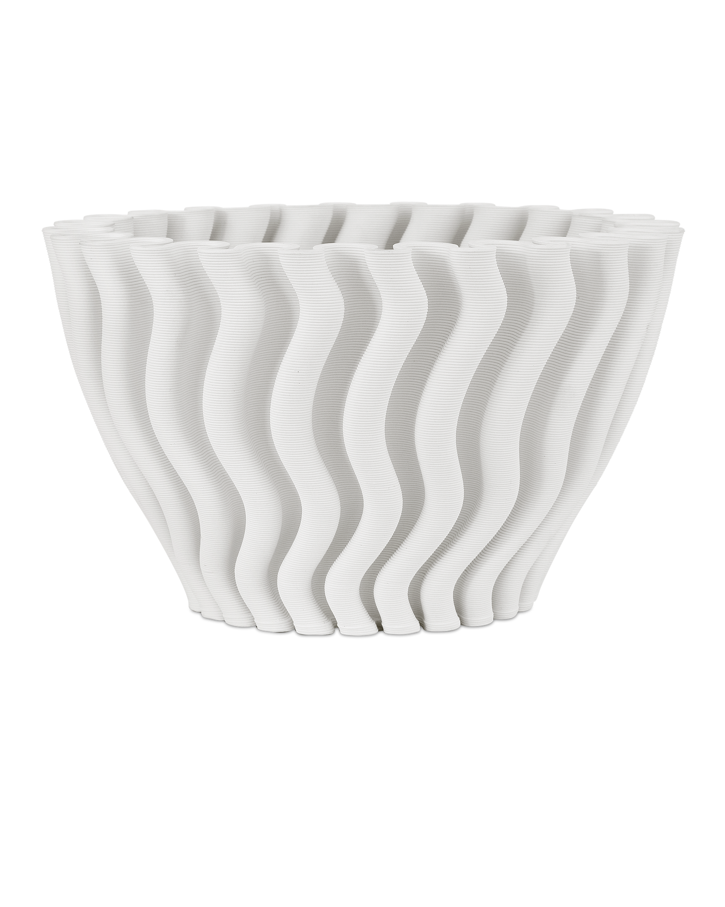 Ripple White Vase.