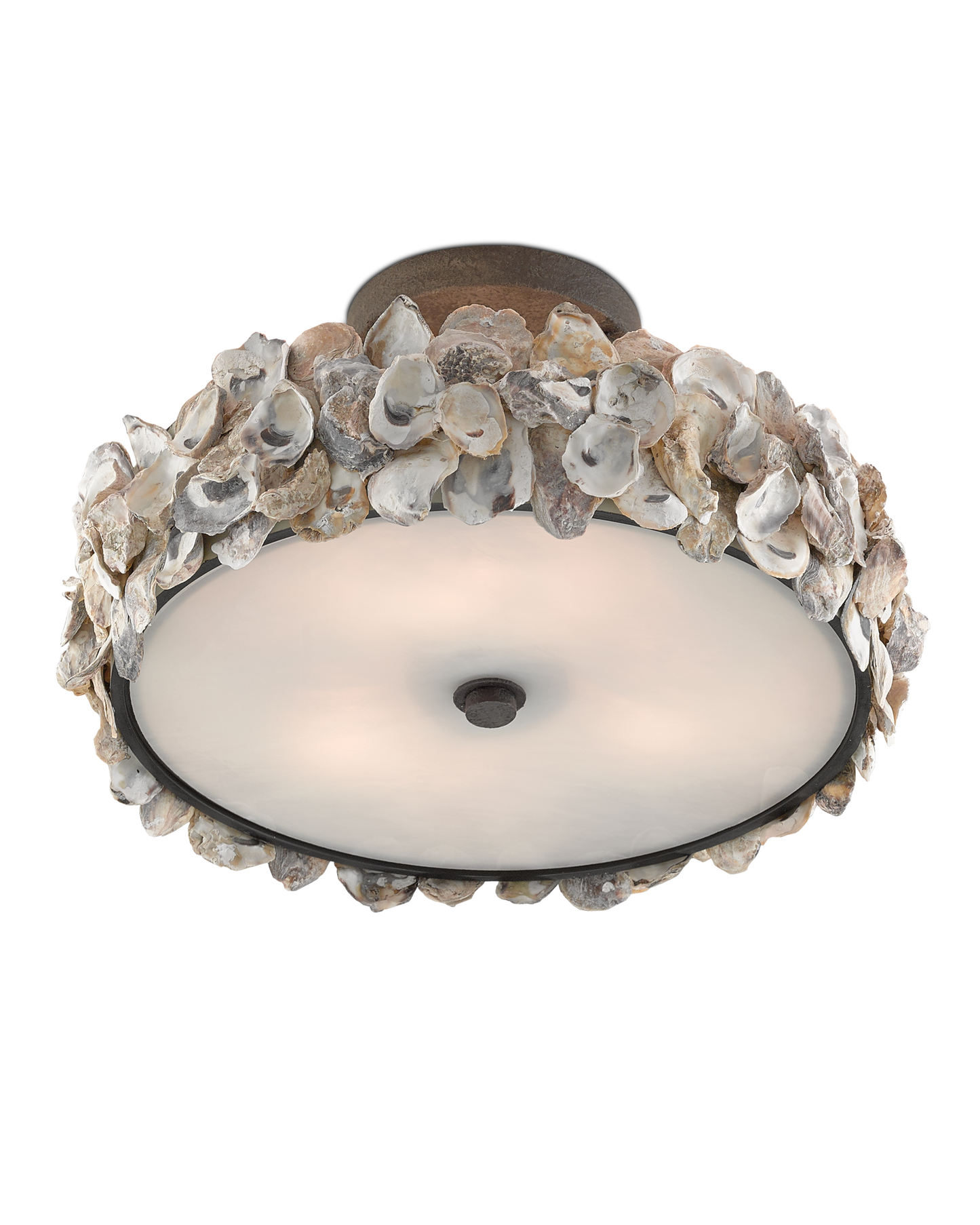 Oyster Shell Semi-Flush Mount.