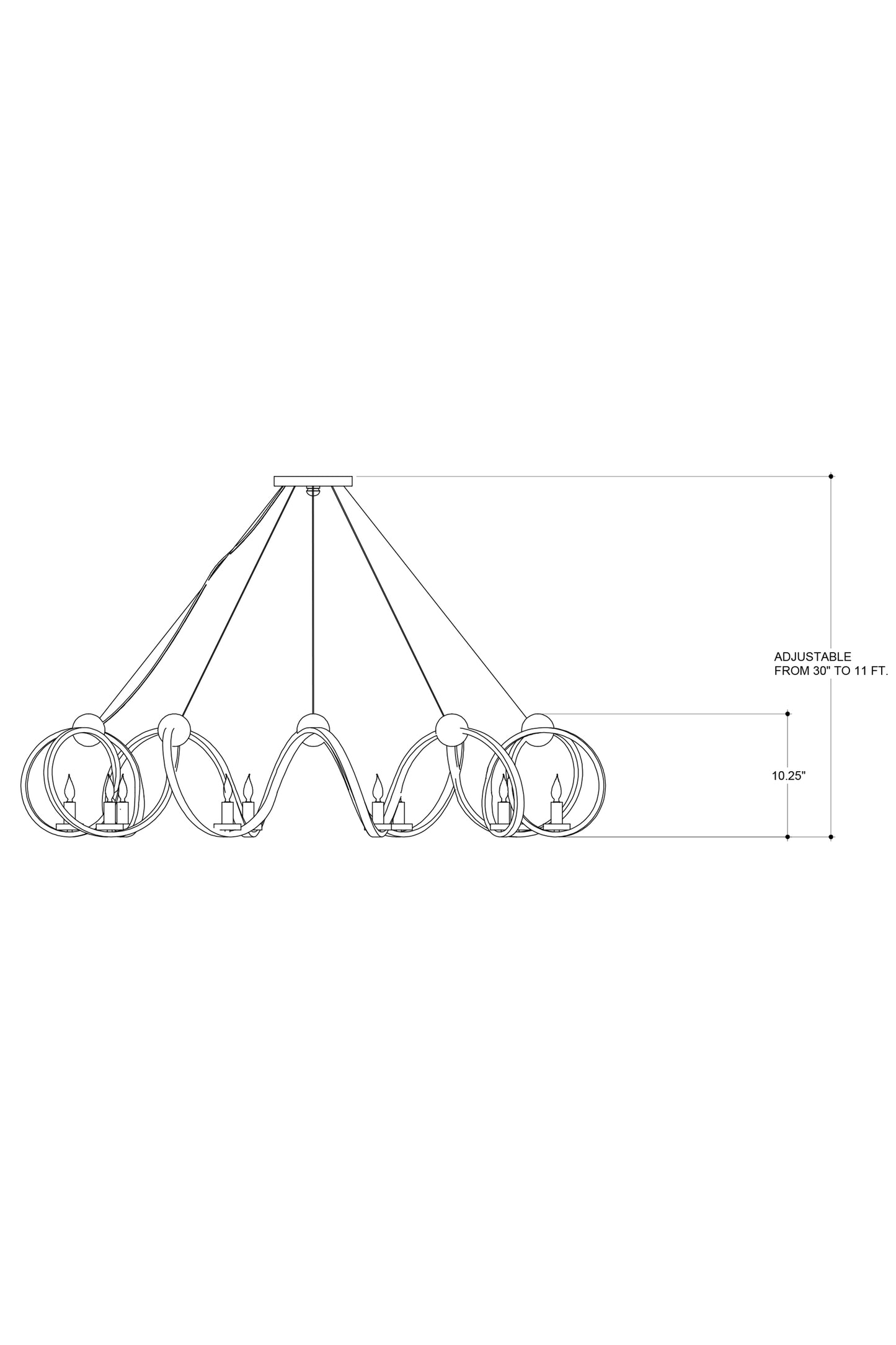 Ringmaster Gold Chandelier.