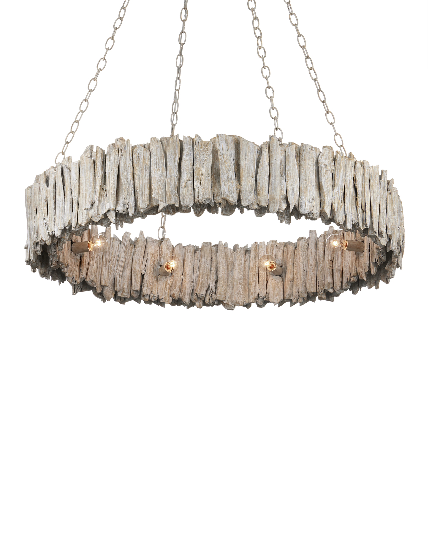 Driftwood Whitewash Ring Chandelier.