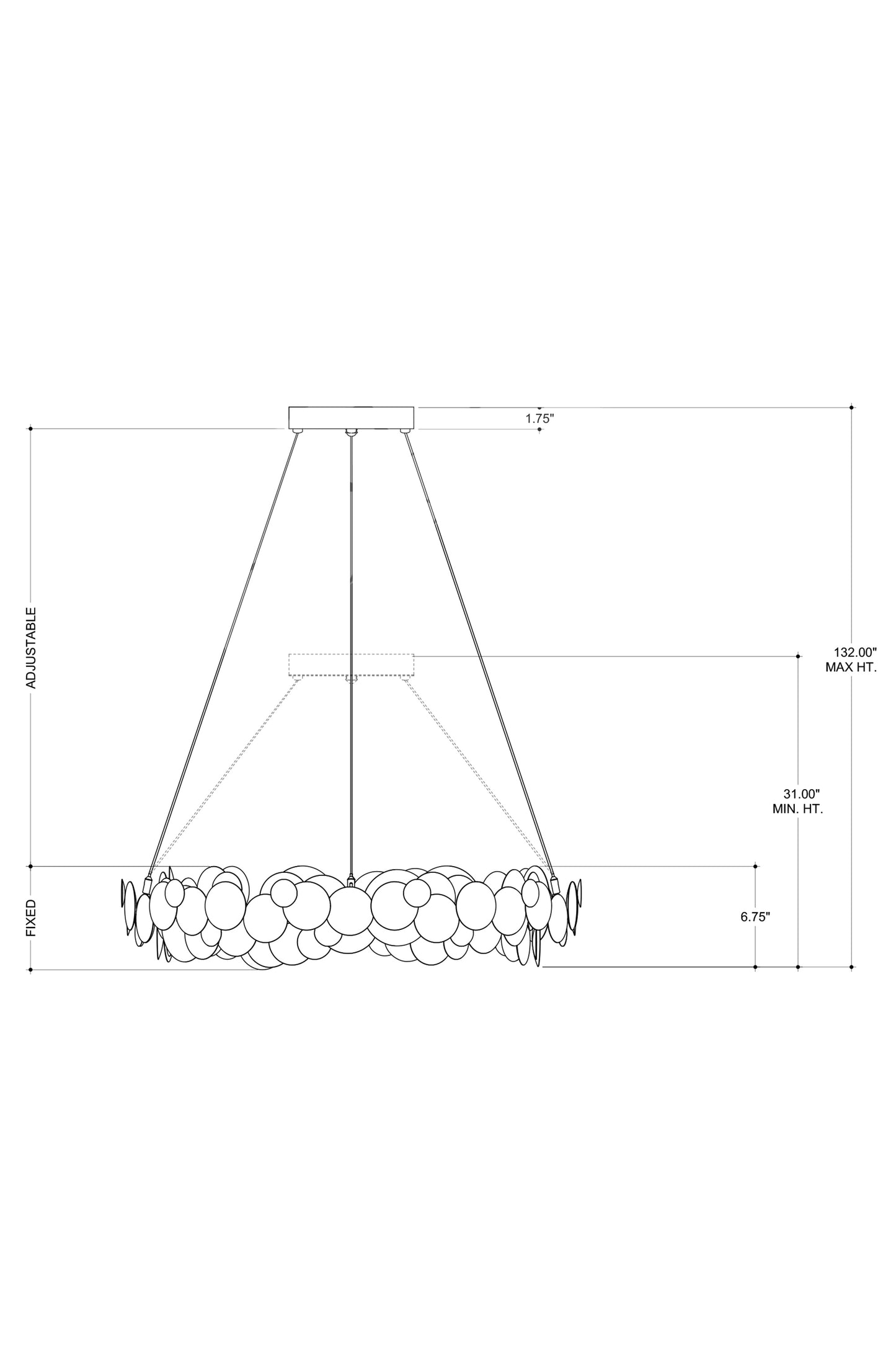 Lavengro Gold Chandelier.