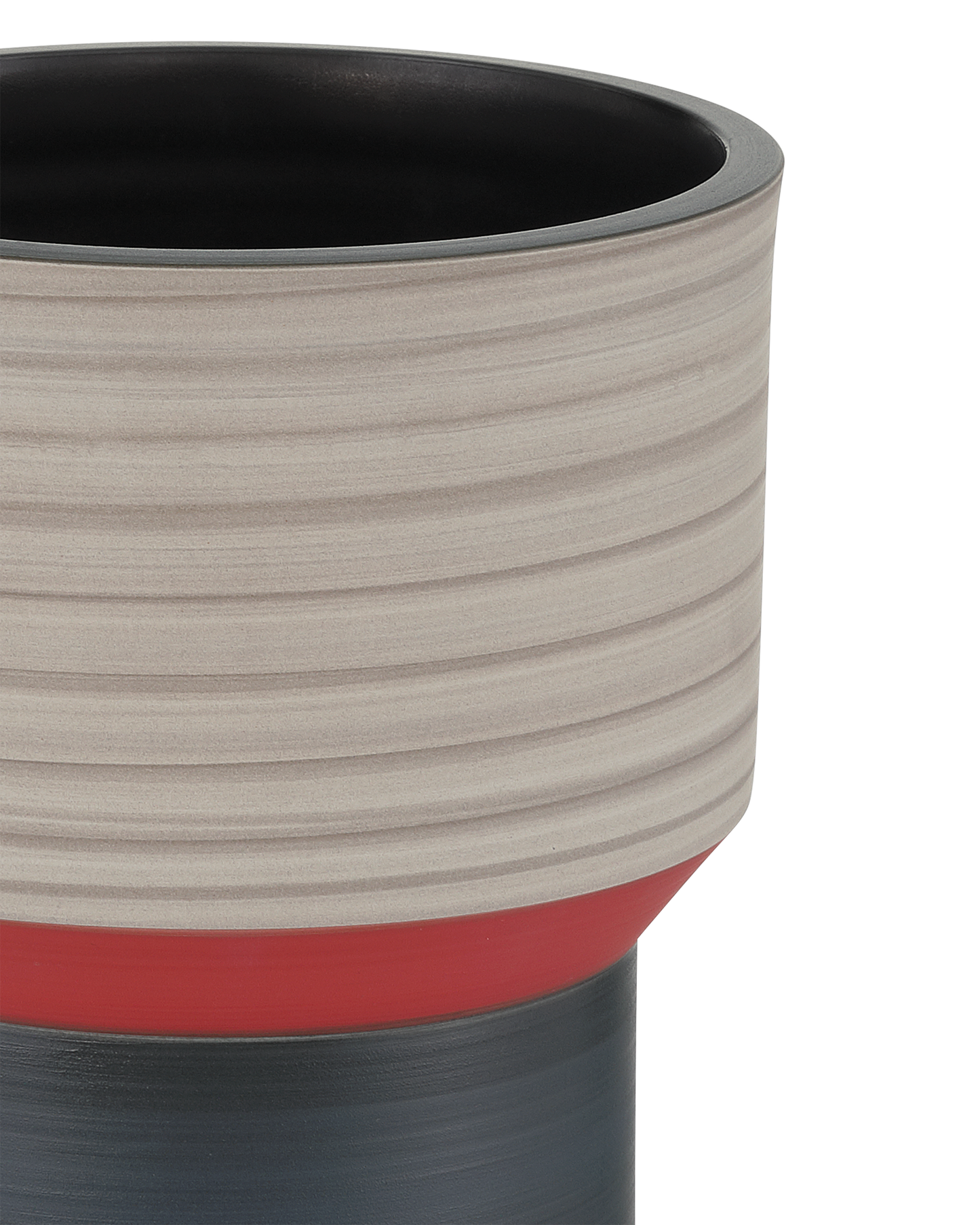 Happy 80's Black, Blue, Red & Orange Vase Set of 3.