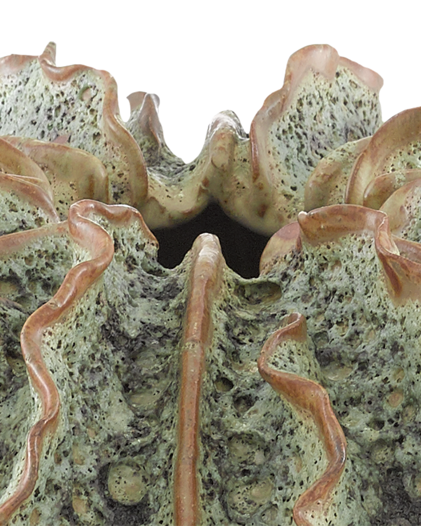 Sunken Boat Wings Green Vase.