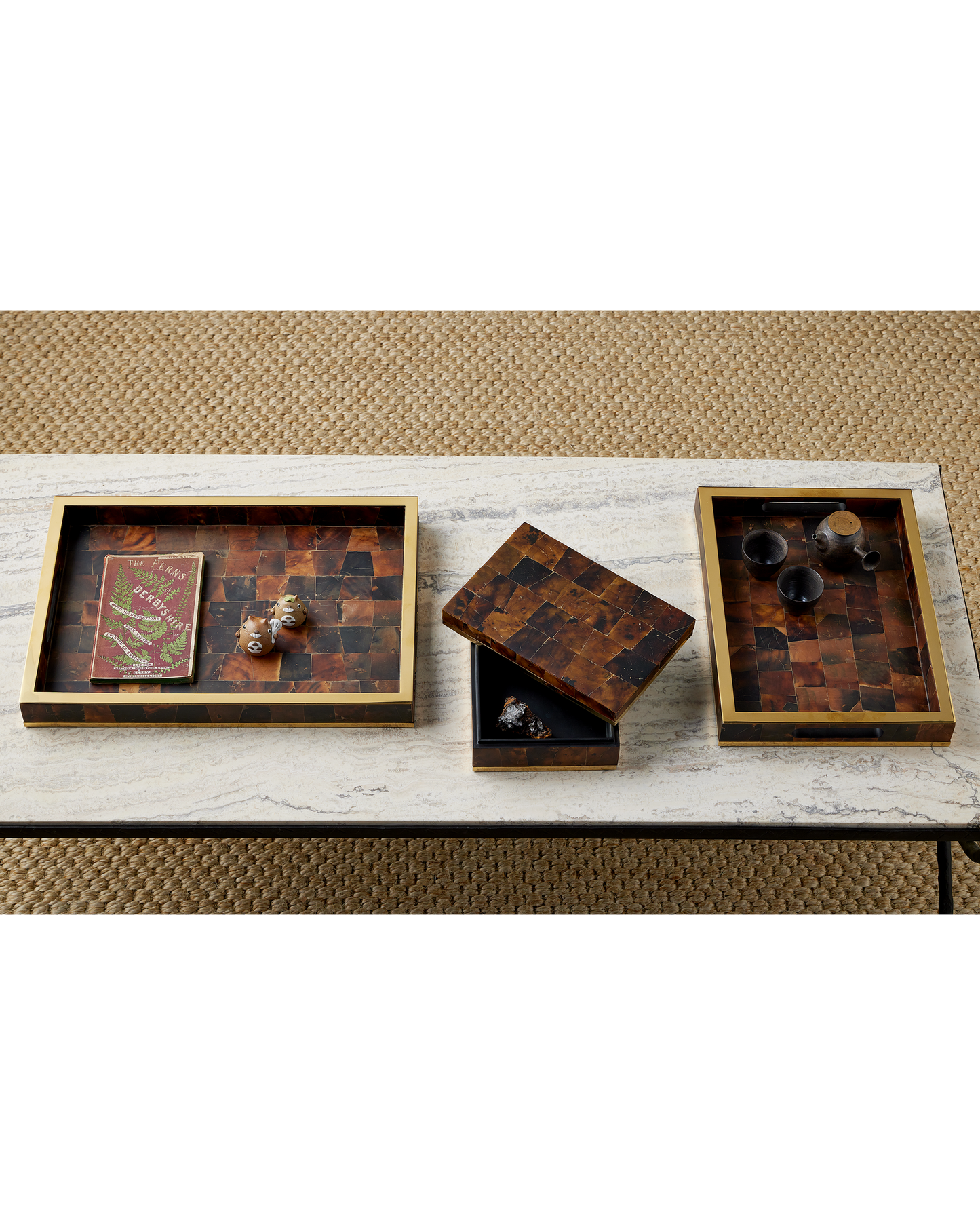 Casey Brown Tray Set of 2.