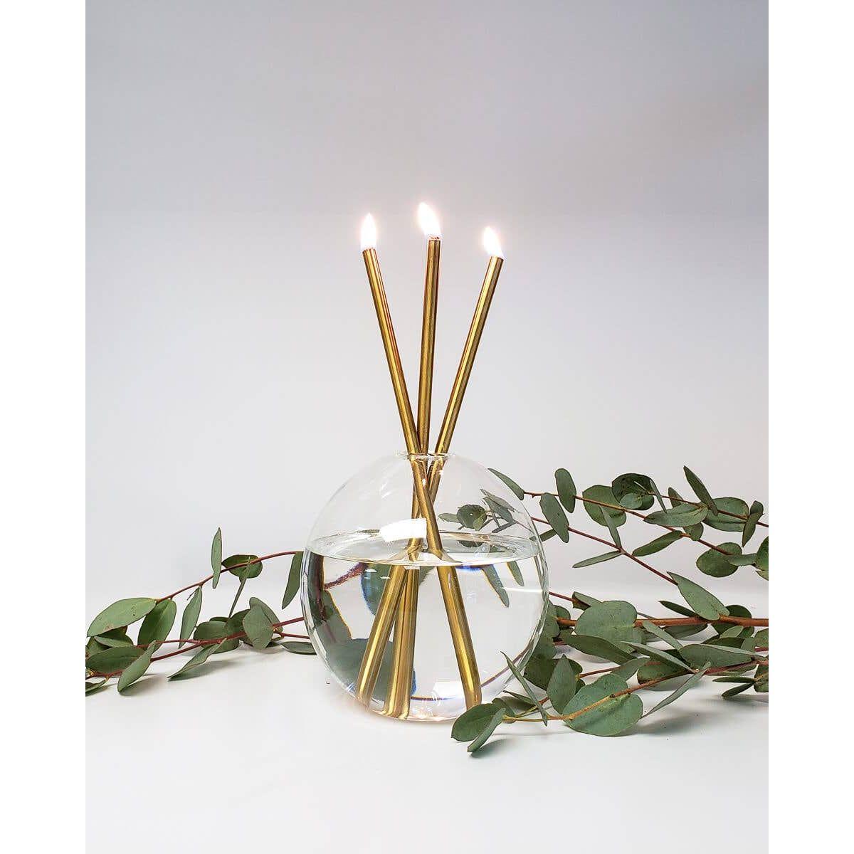 Gold Everlasting Candle – Reusable Steel Candles.