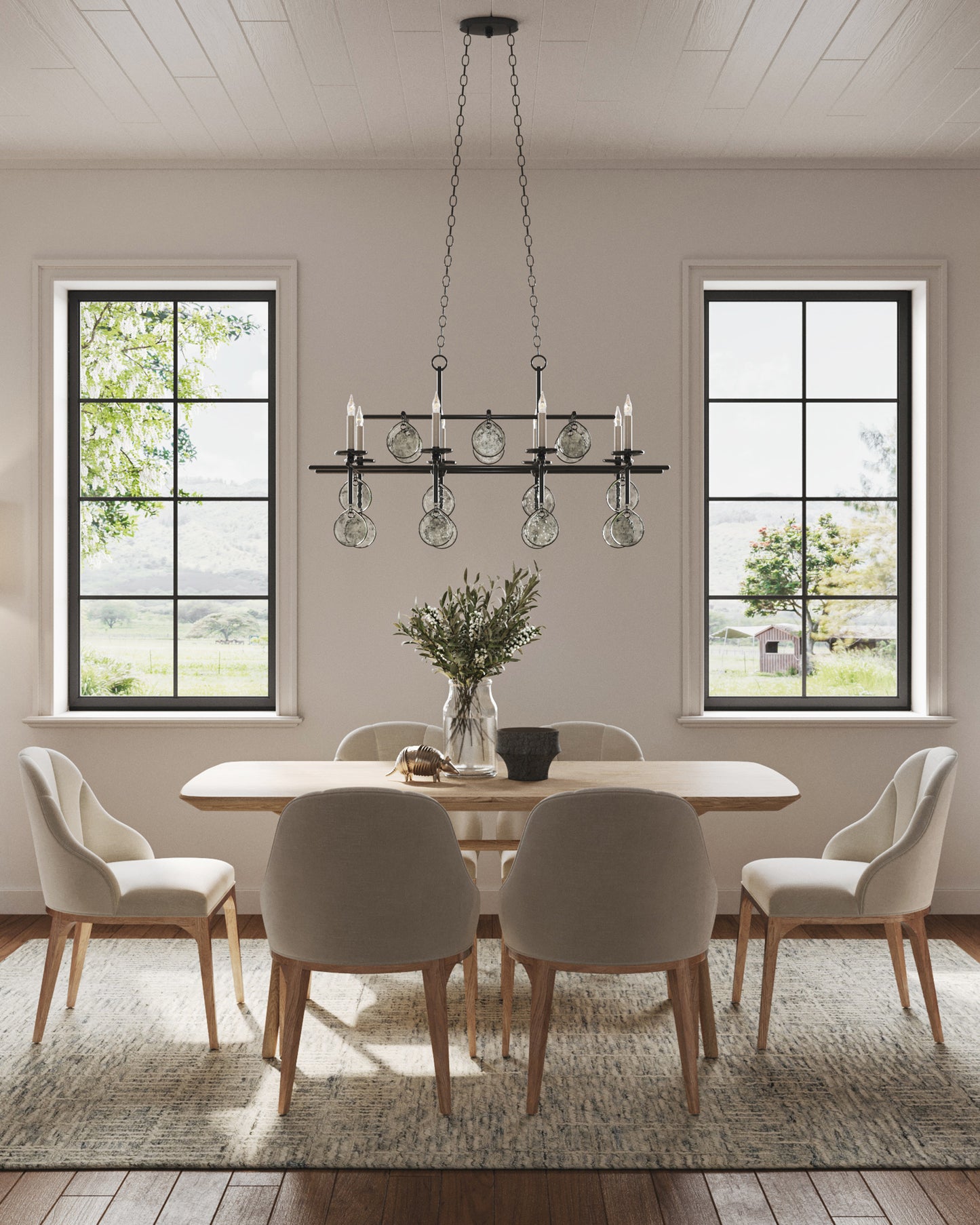 Sethos Black Rectangular Chandelier.
