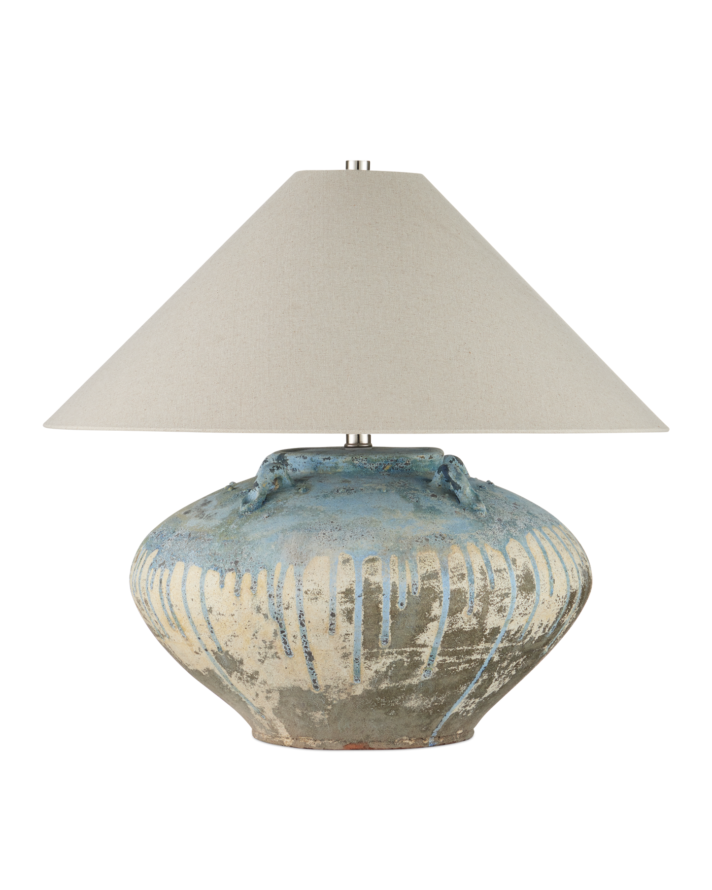 Catania Antique Blue Drip Table Lamp.
