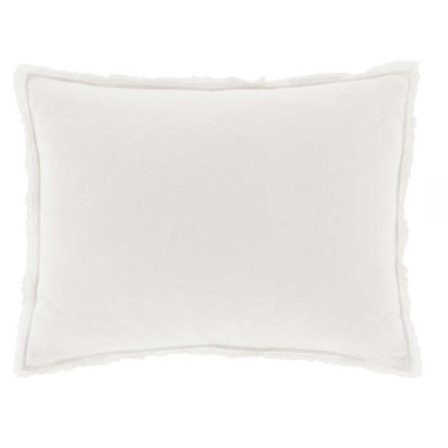 Faye Linen Dove White Sham - Euro.