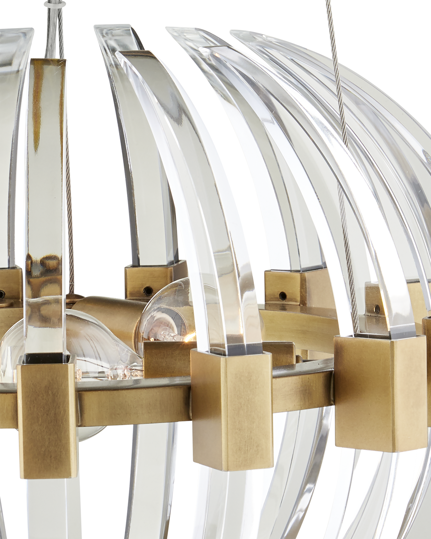 Coquette Small Brass Chandelier.