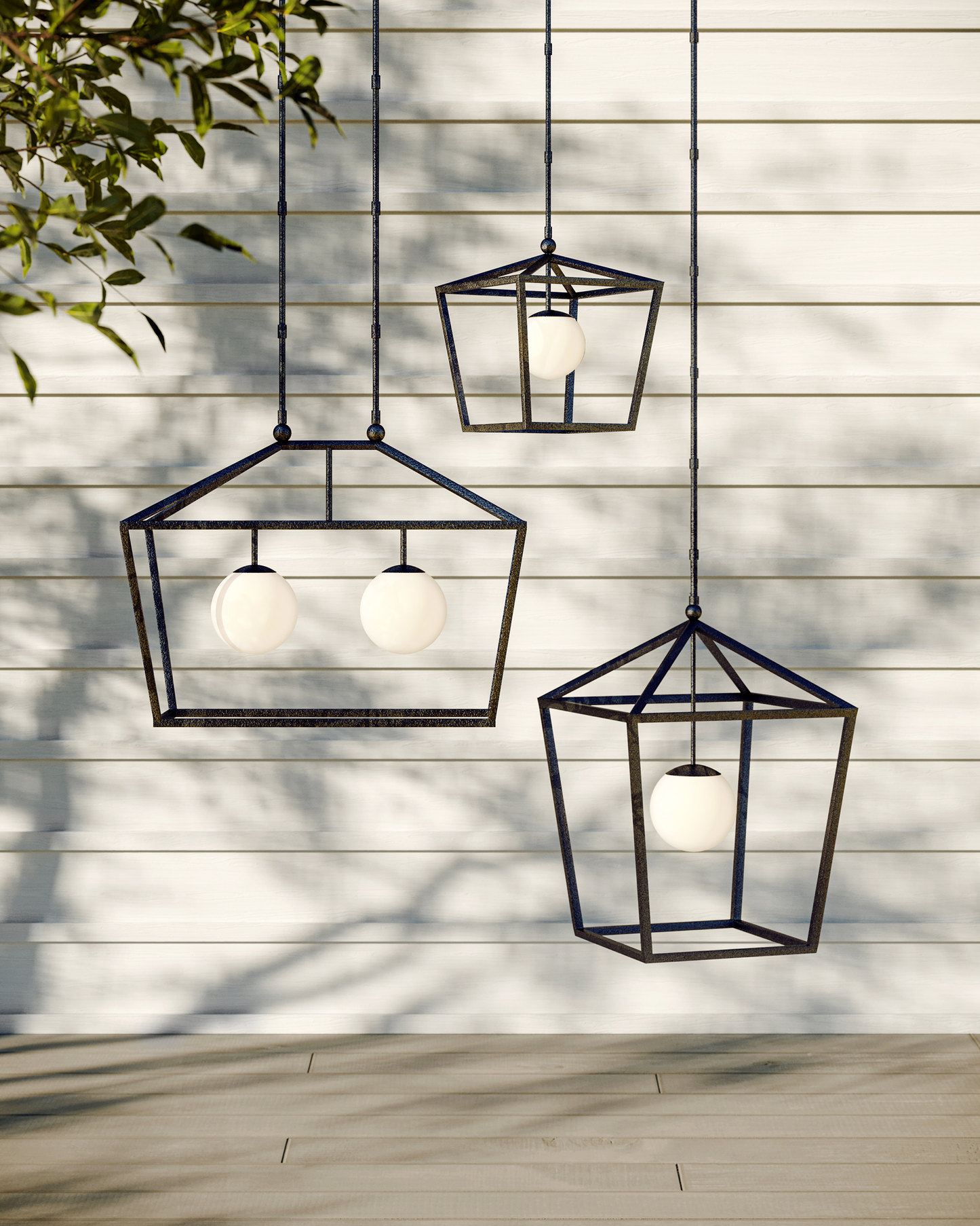 Denison Large Black Outdoor Lantern.