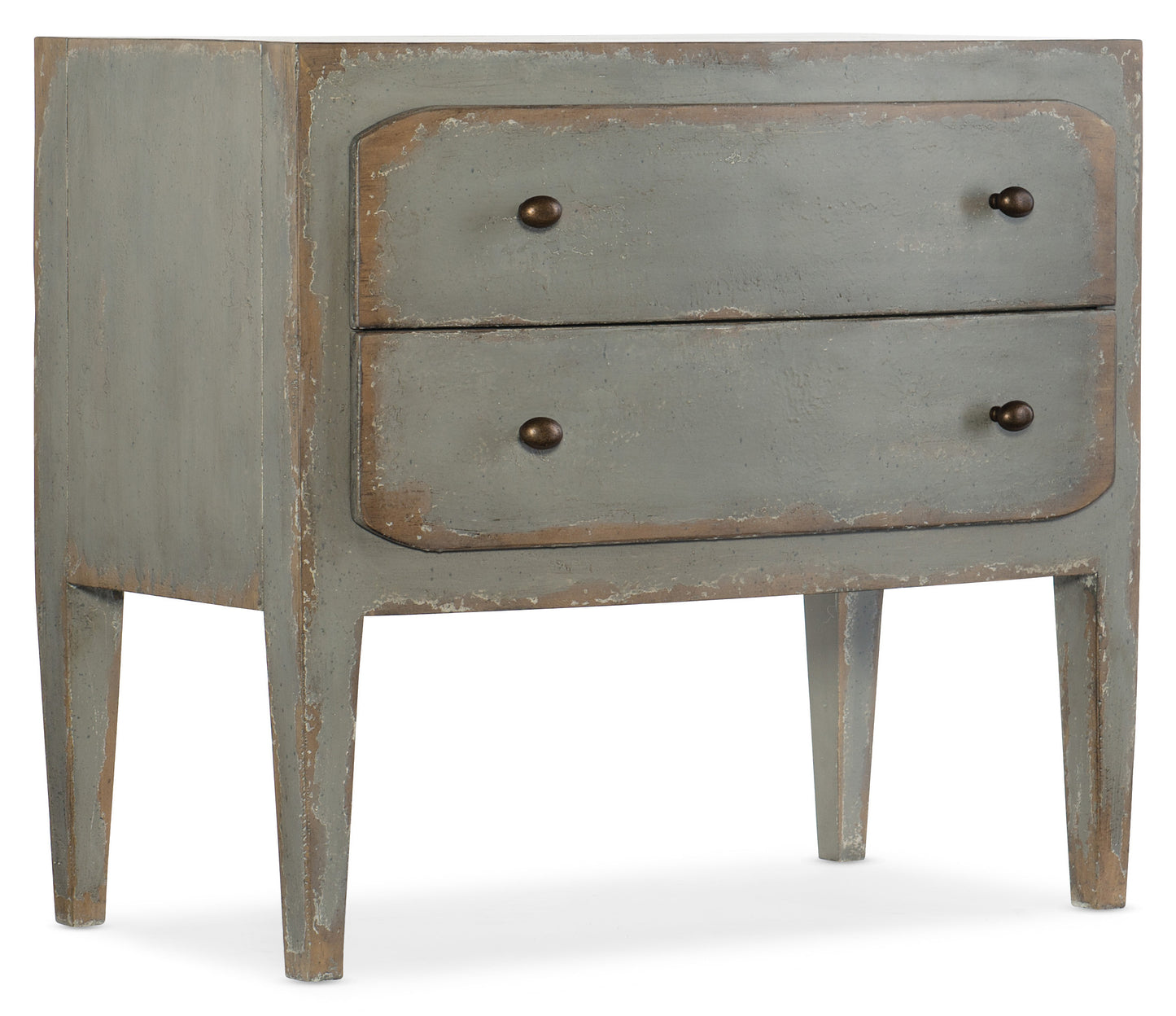 Ciao Bella Two-Drawer Nightstand- Speckled Gray.