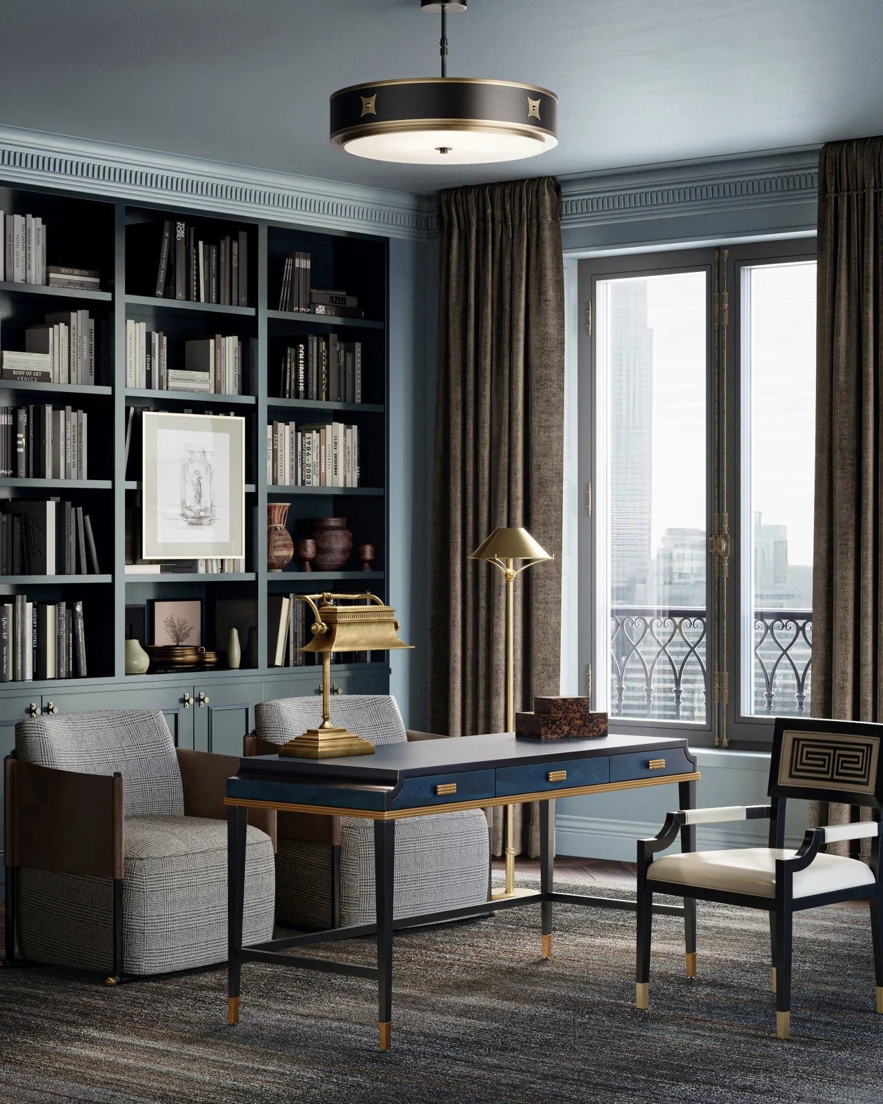 Kallista Large Blue Desk.