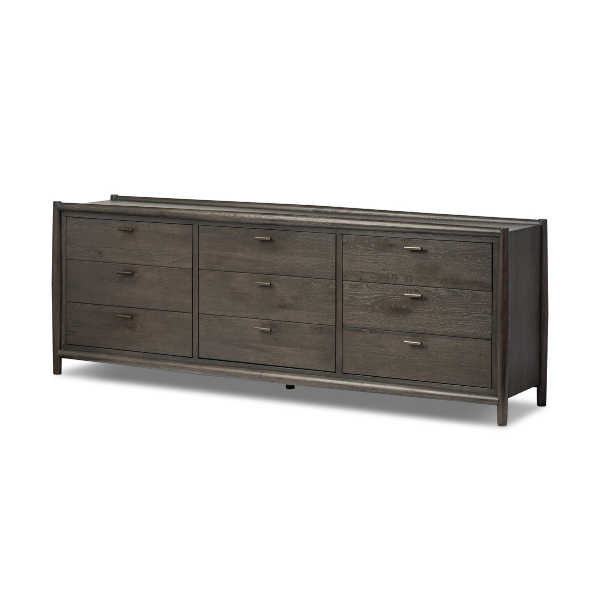 black 9 drawer dresser Glenview 9 Drawer Dresser - Cracked Smoked Black Veneer