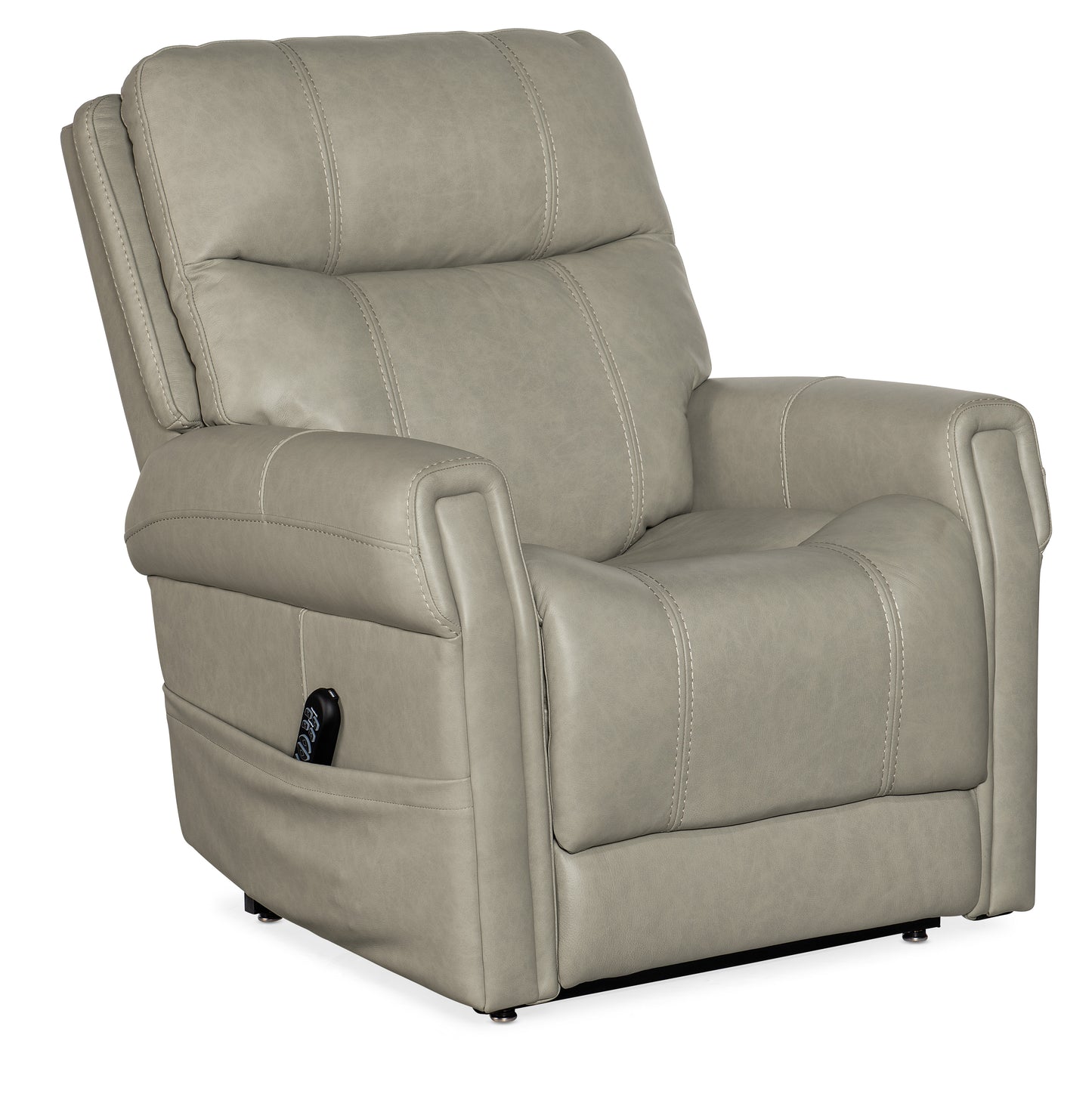 Carroll Power Recliner with Power Headrest, Lumbar & Lift - Milton Fog.