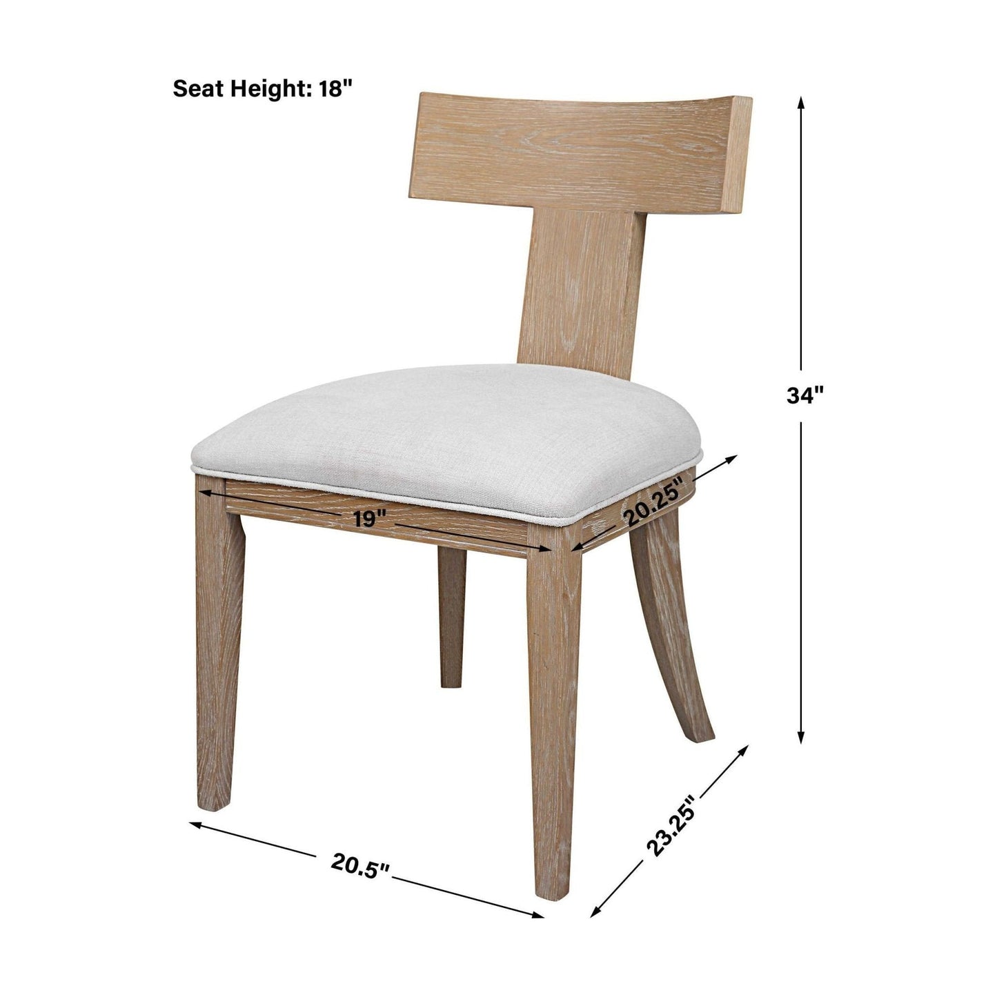 Idris Armless Chair - Natural.