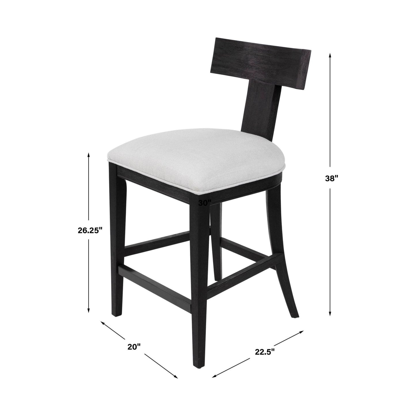 Idris Modern Wood Counter Stool.