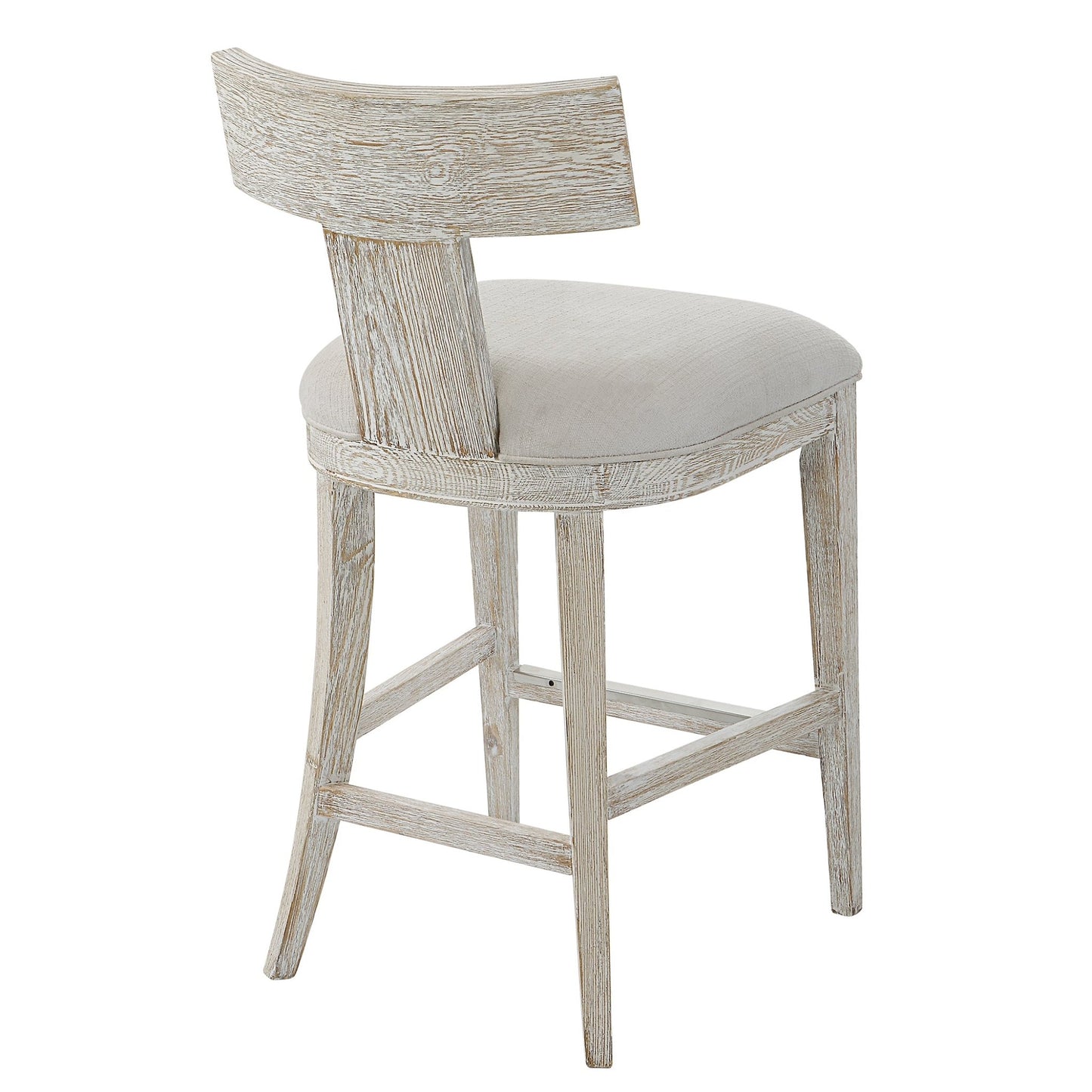 Idris White Counter Stool.