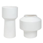 Illumina Abstract White Vases, Set/2 - #shop_name Accessories, Accent Decor