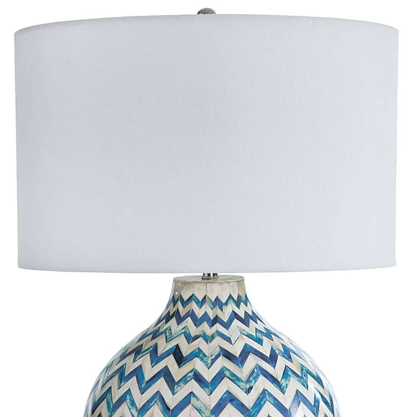 Chevron Bone Table Lamp (Indigo).