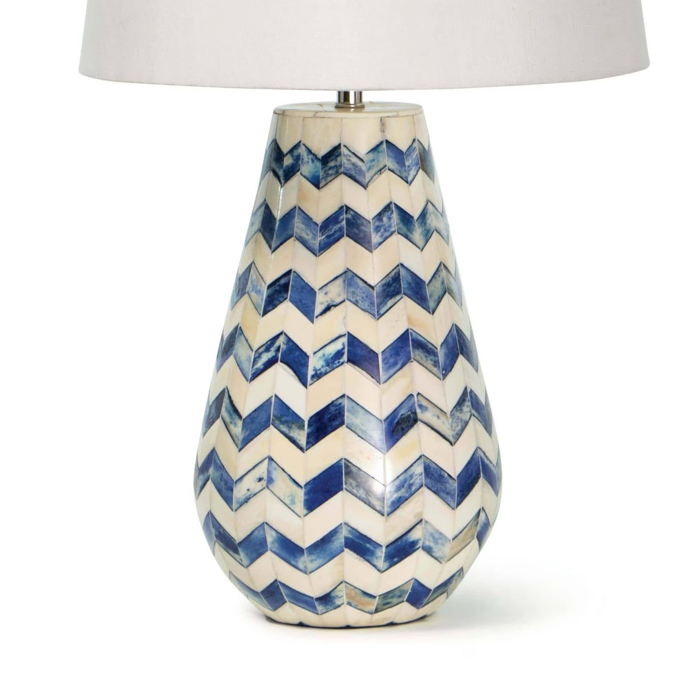 Cassia Chevron Table Lamp (Blue).
