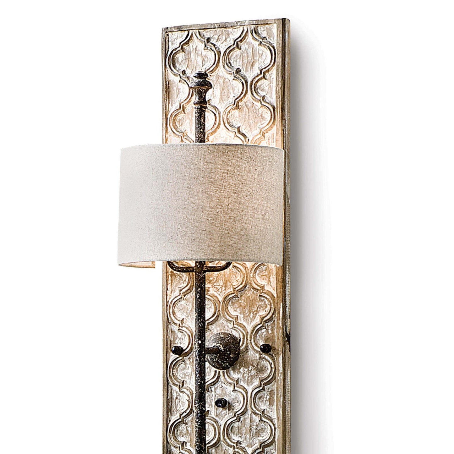 Carved Panel Sconce.