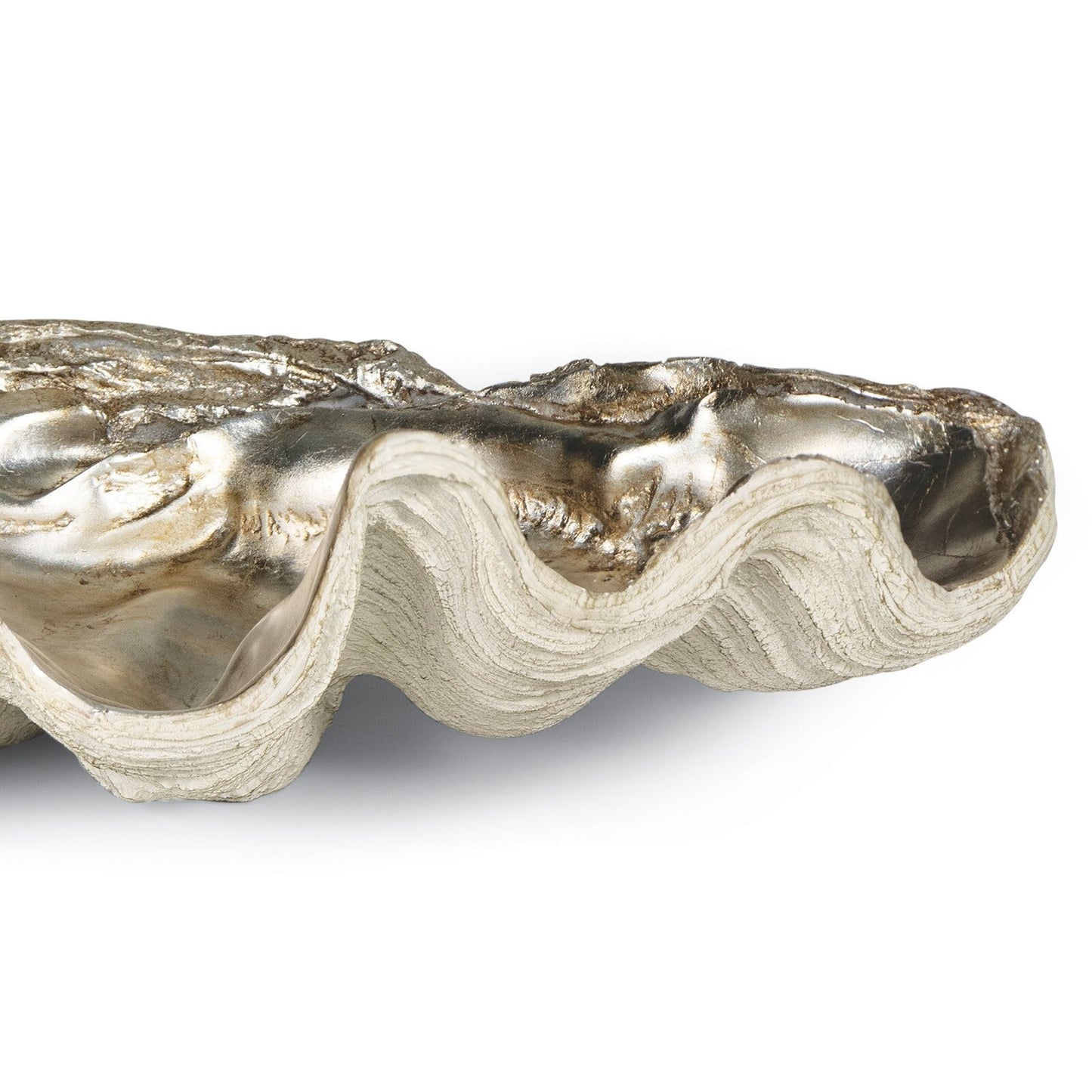 Clam Bowl Large (Ambered Silver Leaf).