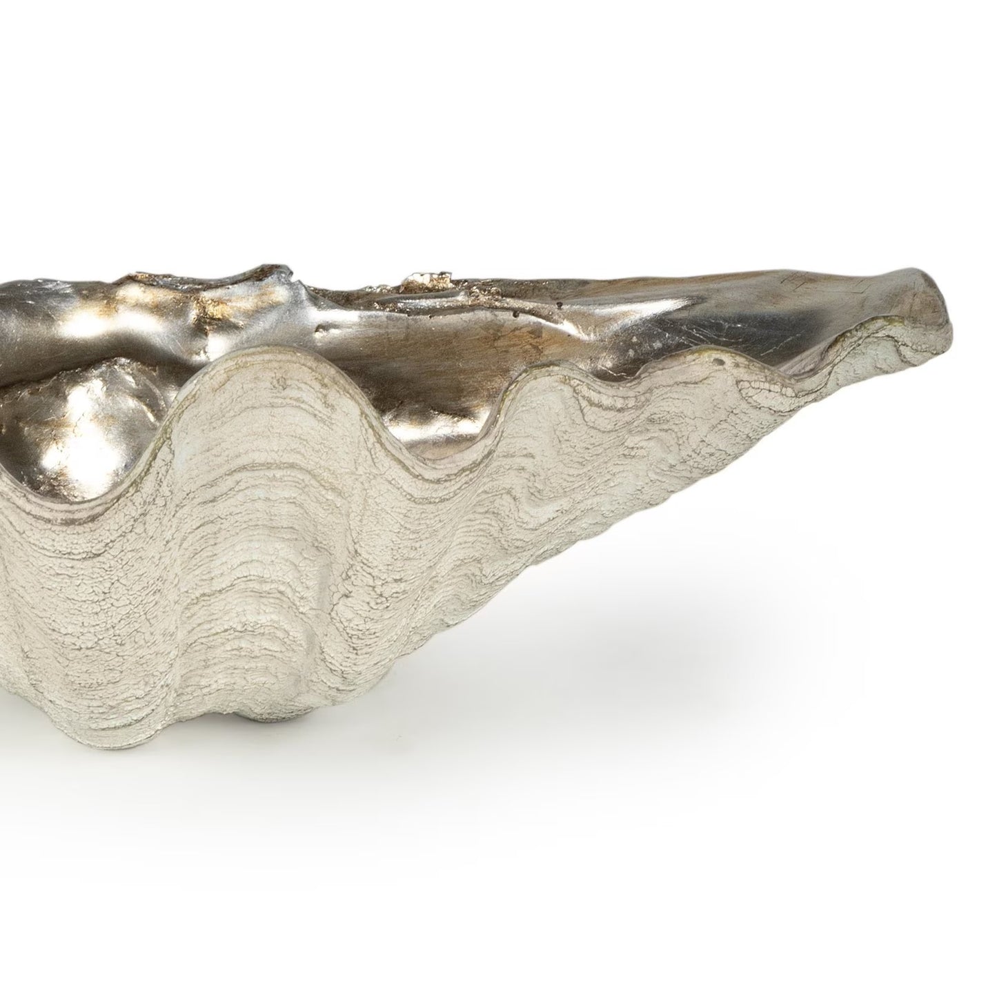 Clam Bowl Small (Ambered Silver Leaf).